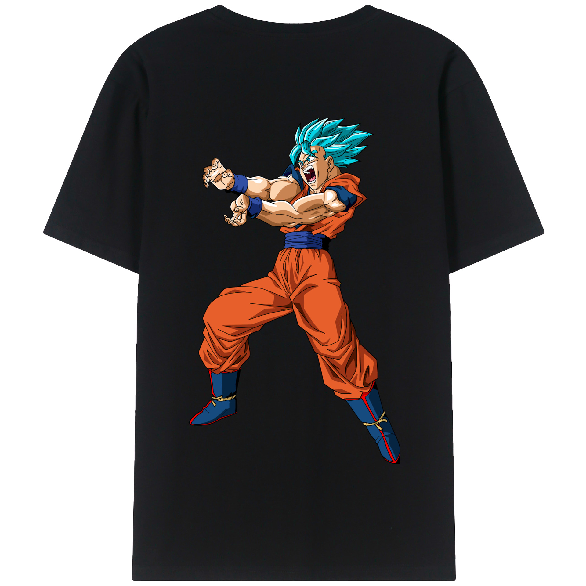 （画像用） ドラゴンボール 孫悟空（そん ごくう）Son Goku カカロット DRAGON BALL Kakarotto 綿100％半袖Tシャツ（背面プリント）