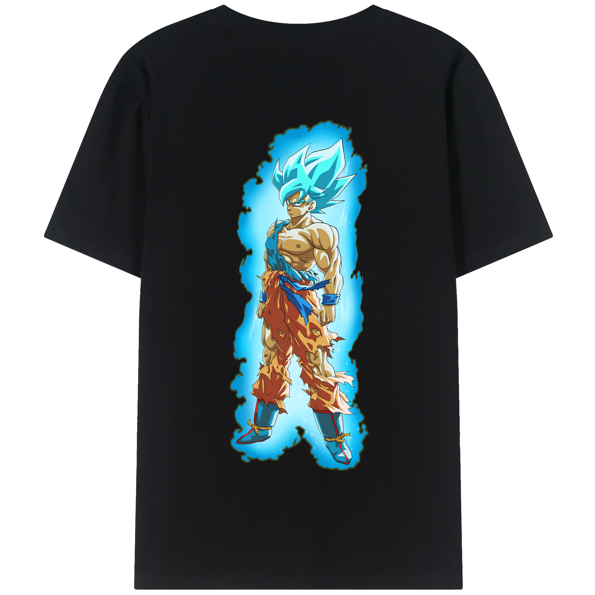 （画像用） ドラゴンボール 孫悟空（そん ごくう）Son Goku カカロット DRAGON BALL Kakarotto 綿100％半袖Tシャツ（背面プリント）
