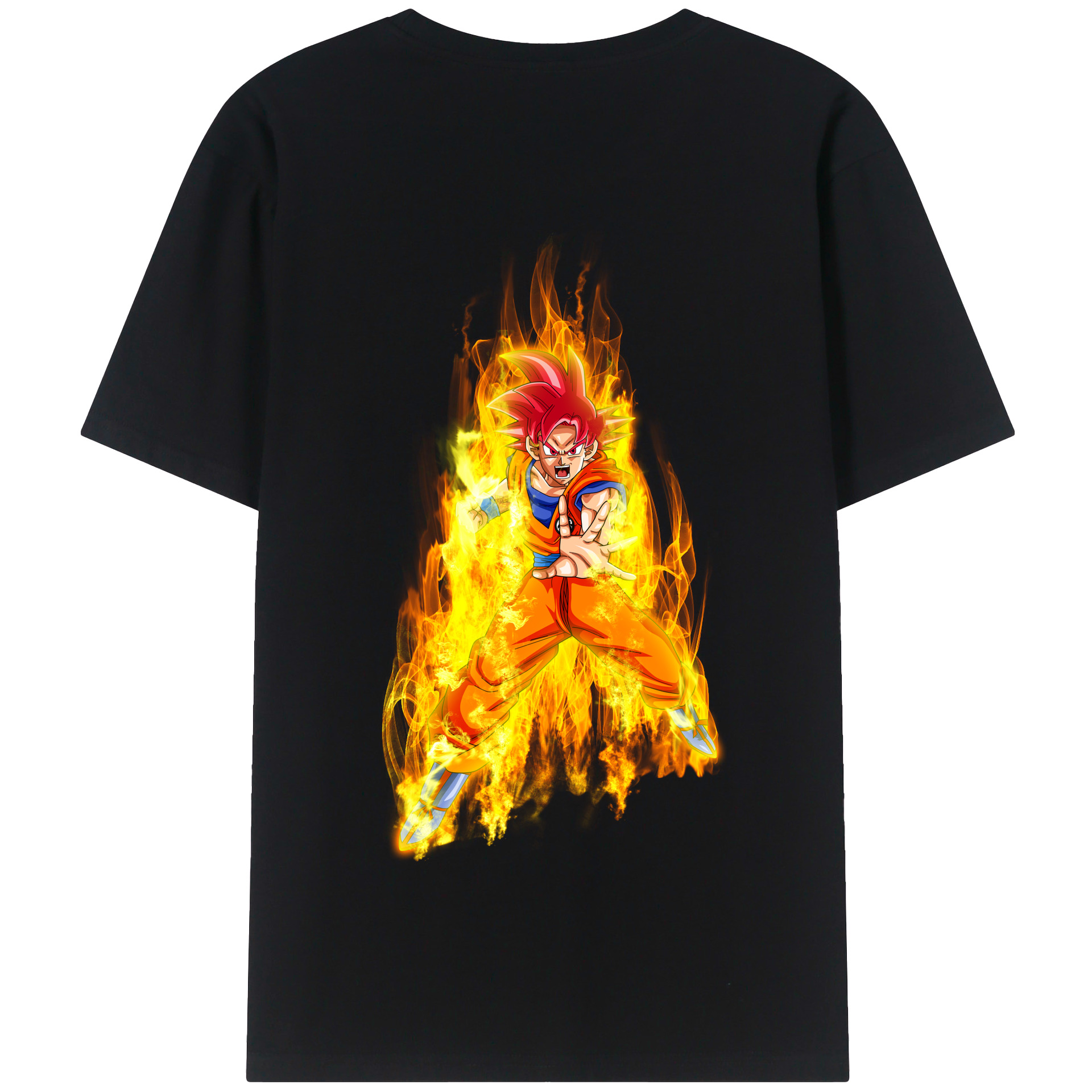 （画像用） ドラゴンボール 孫悟空（そん ごくう）Son Goku カカロット DRAGON BALL Kakarotto 綿100％半袖Tシャツ（背面プリント）
