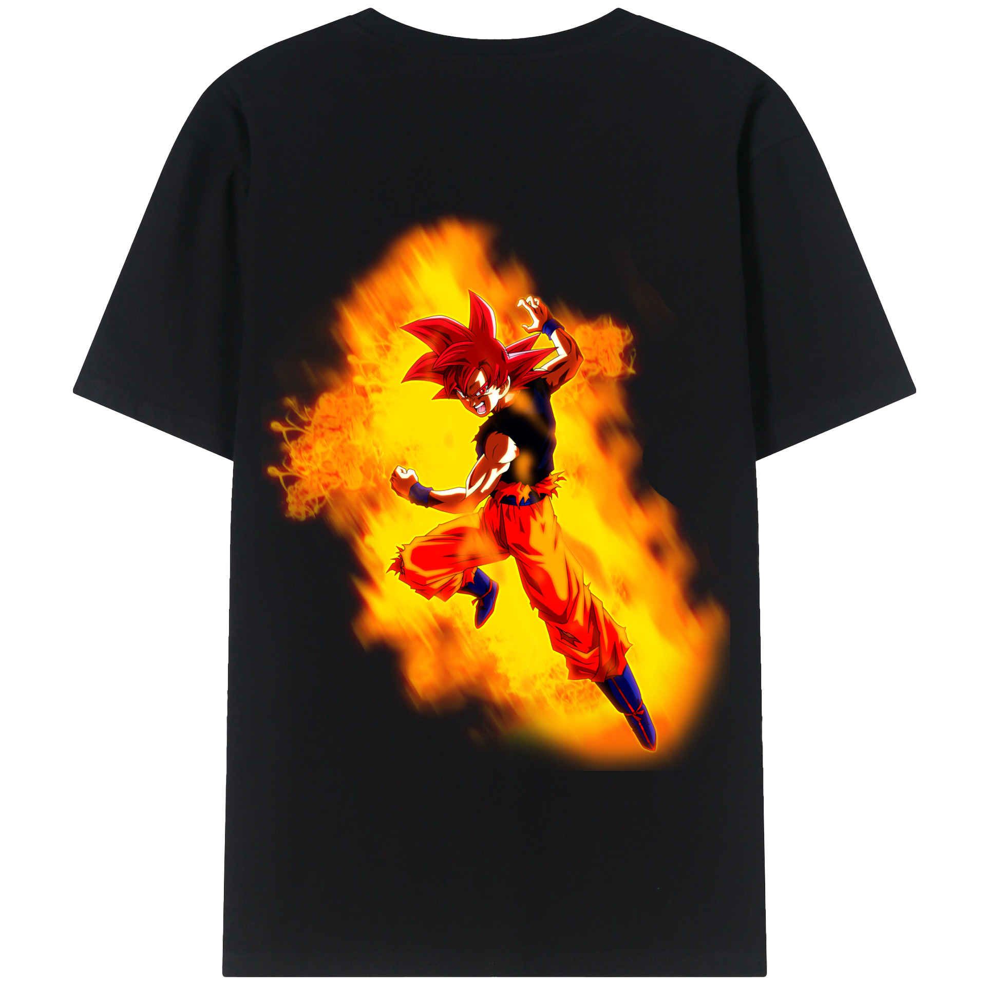 （画像用） ドラゴンボール 孫悟空（そん ごくう）Son Goku カカロット DRAGON BALL Kakarotto 綿100％半袖Tシャツ（背面プリント）
