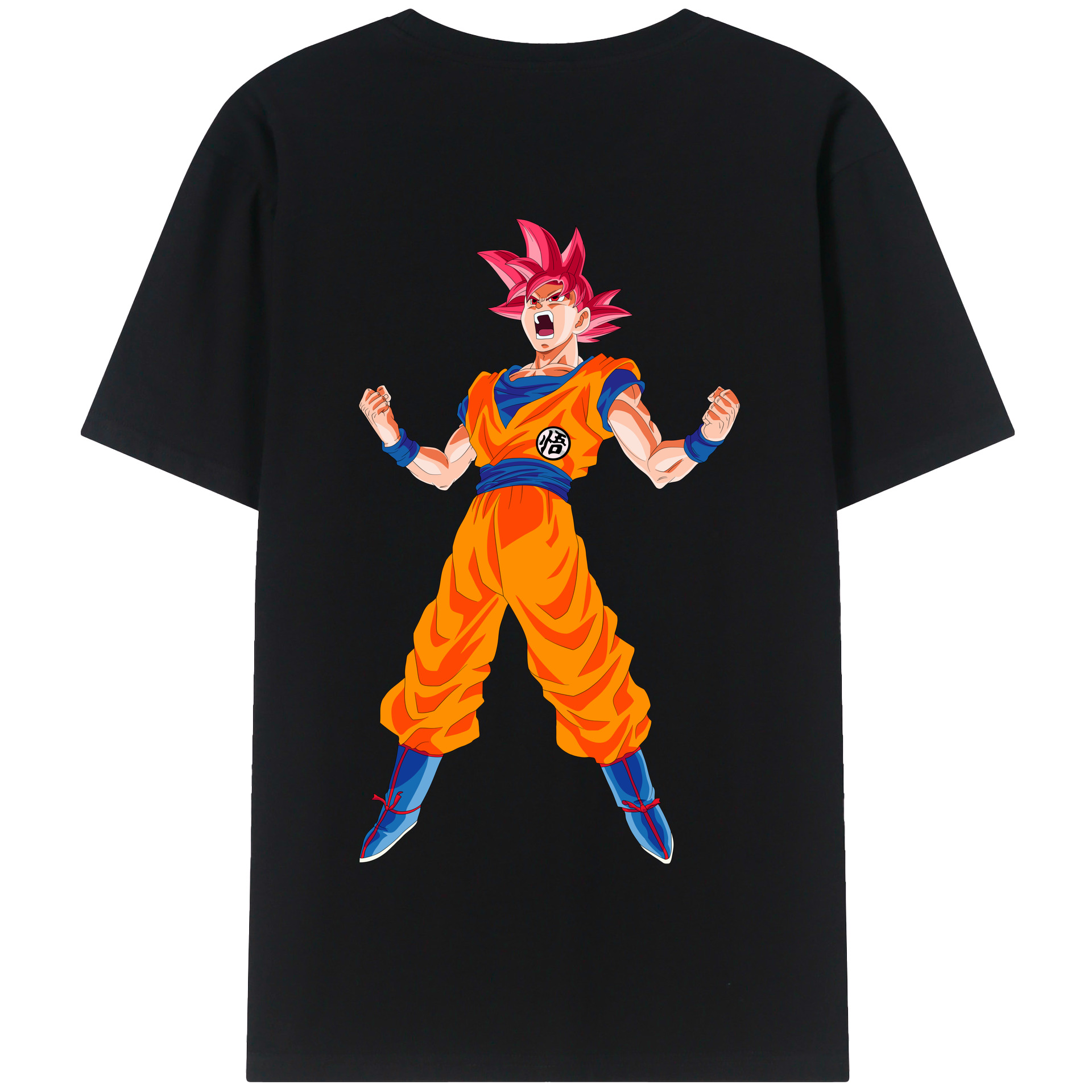 （画像用） ドラゴンボール 孫悟空（そん ごくう）Son Goku カカロット DRAGON BALL Kakarotto 綿100％半袖Tシャツ（背面プリント）