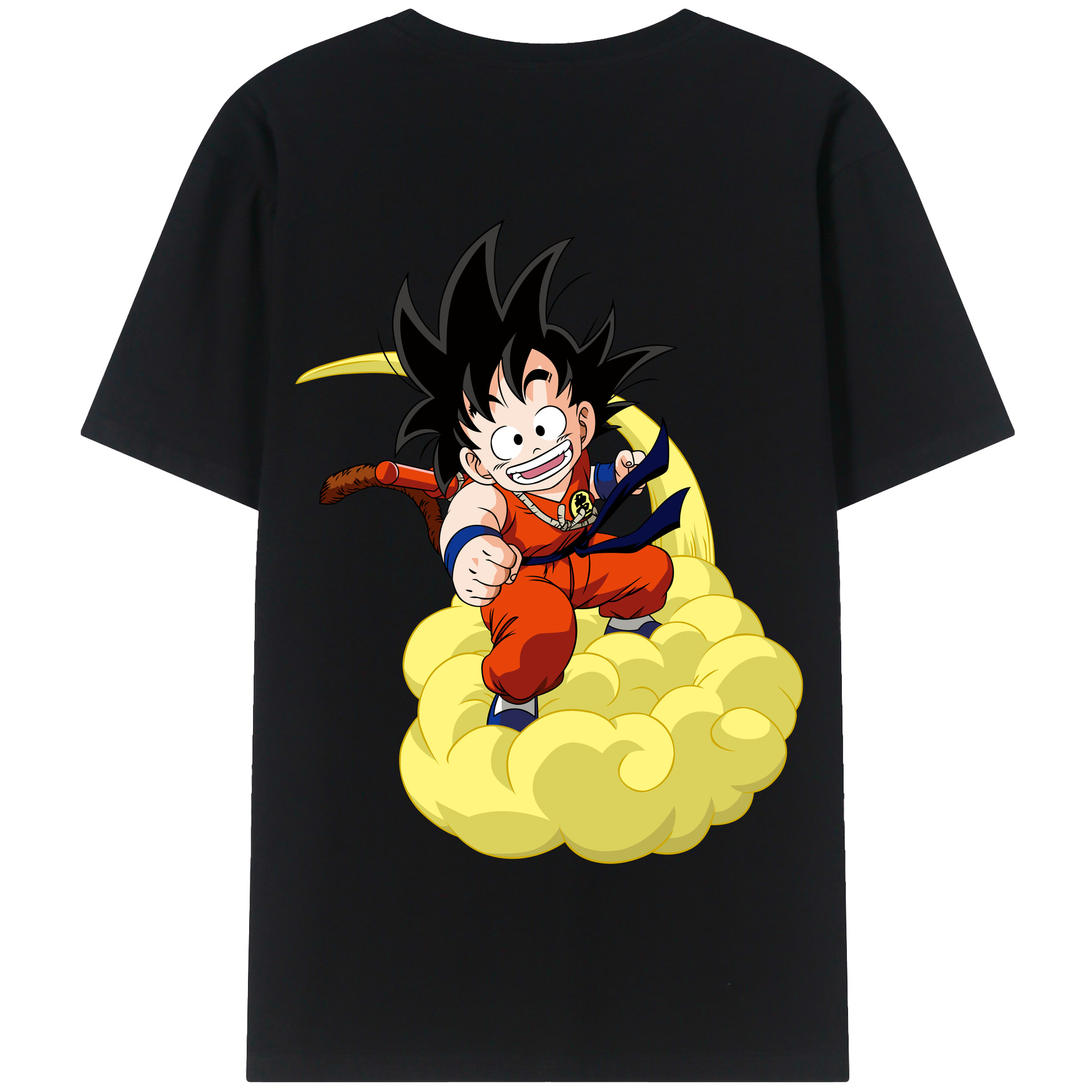（画像用） ドラゴンボール 孫悟空（そん ごくう）Son Goku カカロット DRAGON BALL Kakarotto 綿100％半袖Tシャツ（背面プリント）