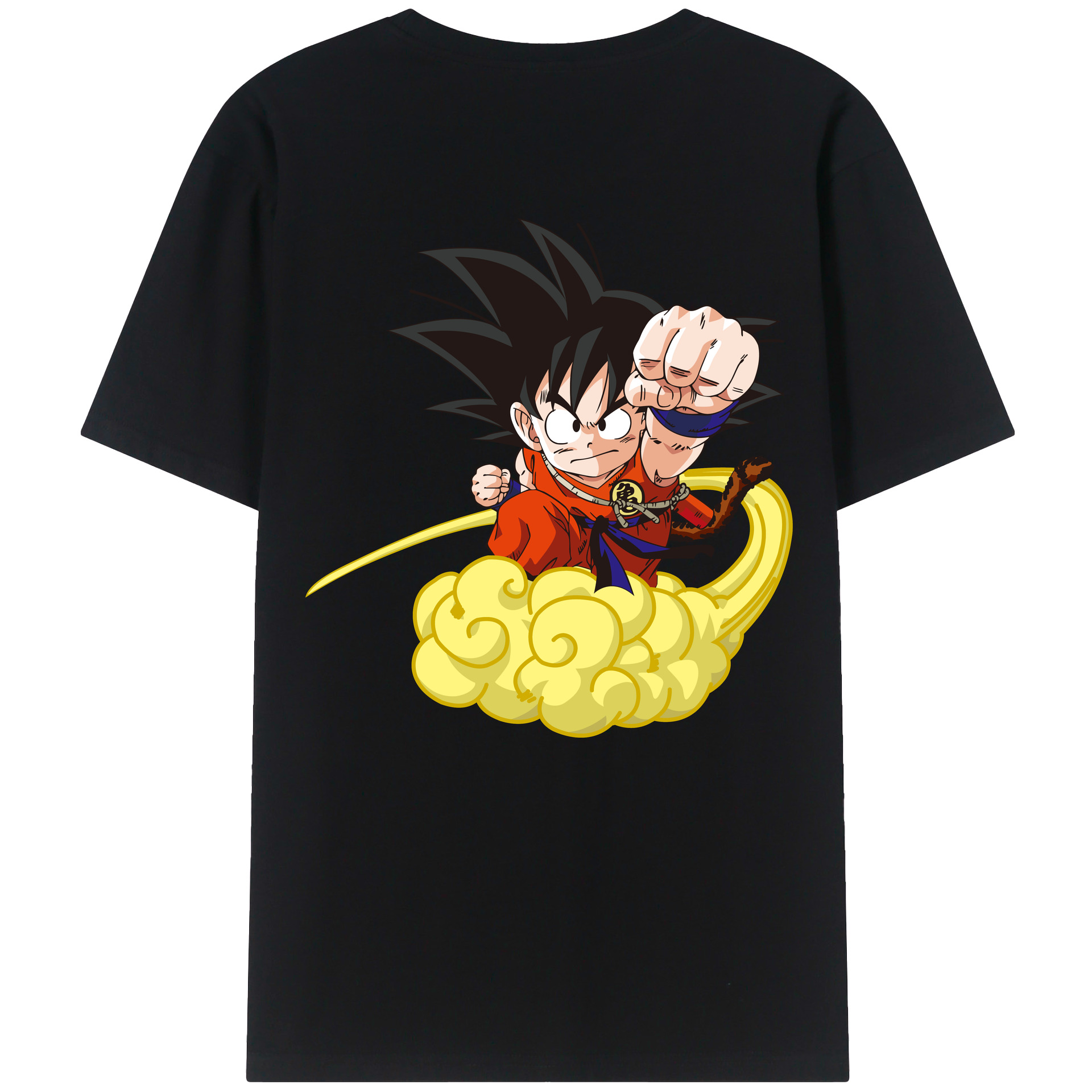 （画像用） ドラゴンボール 孫悟空（そん ごくう）Son Goku カカロット DRAGON BALL Kakarotto 綿100％半袖Tシャツ（背面プリント）