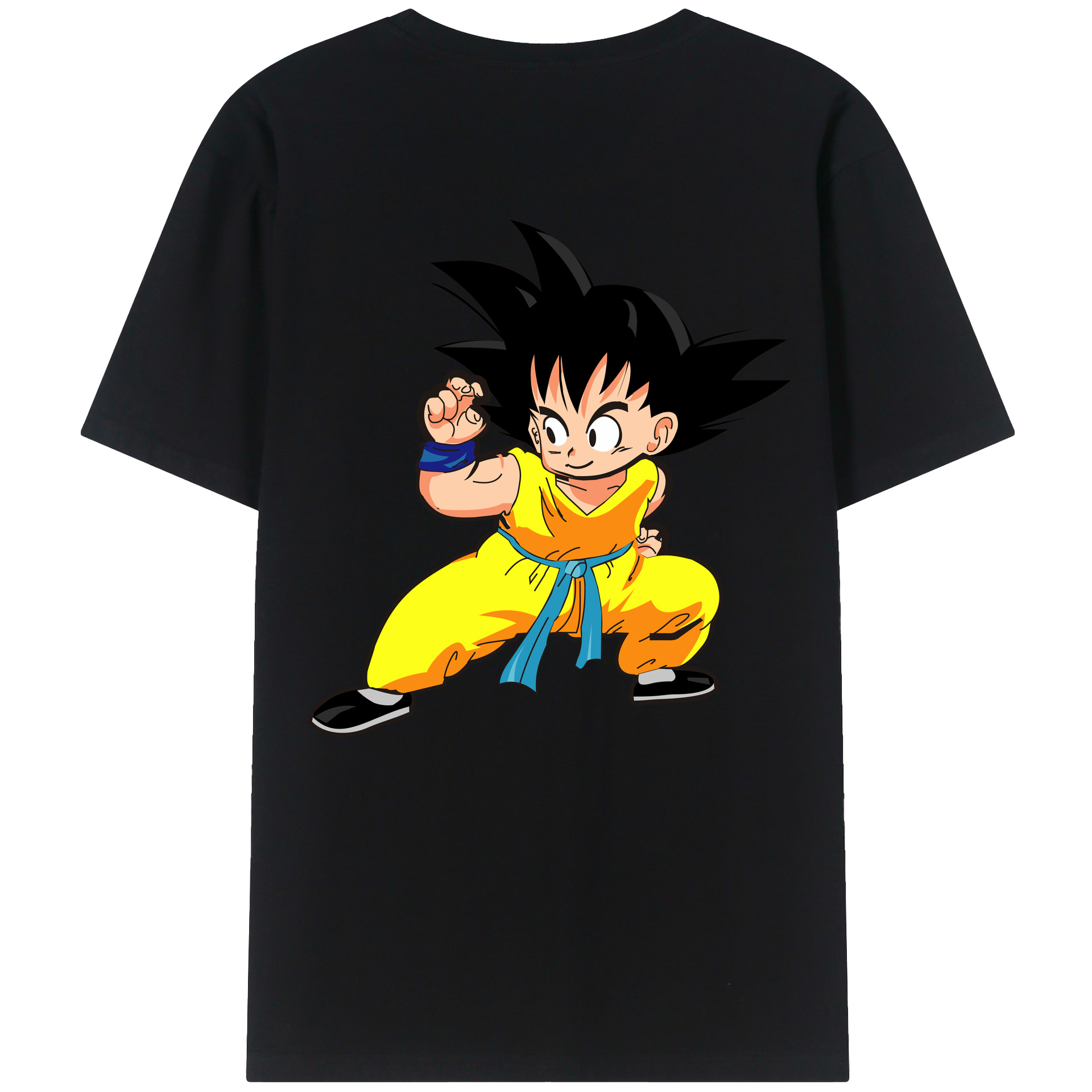 （画像用） ドラゴンボール 孫悟空（そん ごくう）Son Goku カカロット DRAGON BALL Kakarotto 綿100％半袖Tシャツ（背面プリント）