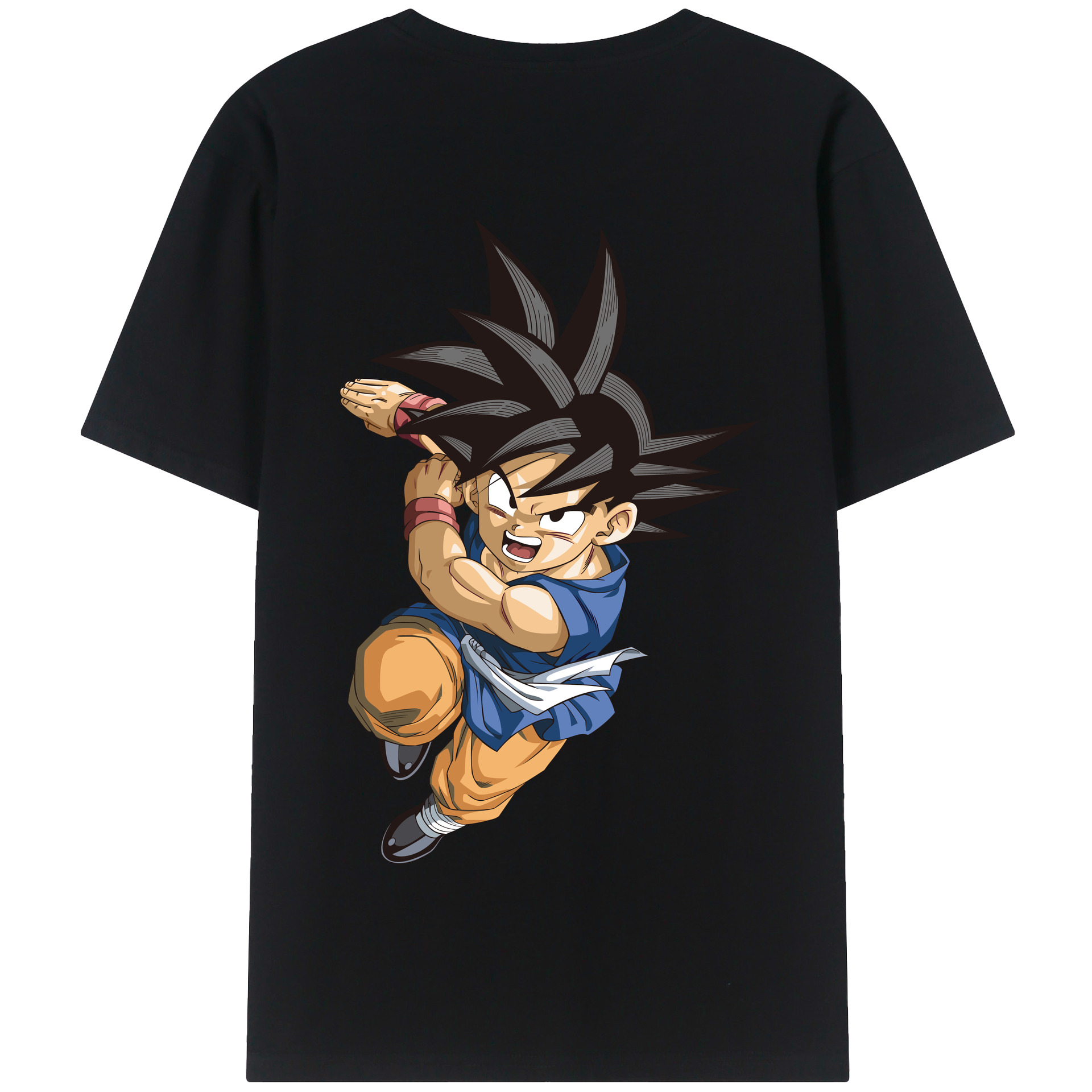 （画像用） ドラゴンボール 孫悟空（そん ごくう）Son Goku カカロット DRAGON BALL Kakarotto 綿100％半袖Tシャツ（背面プリント）