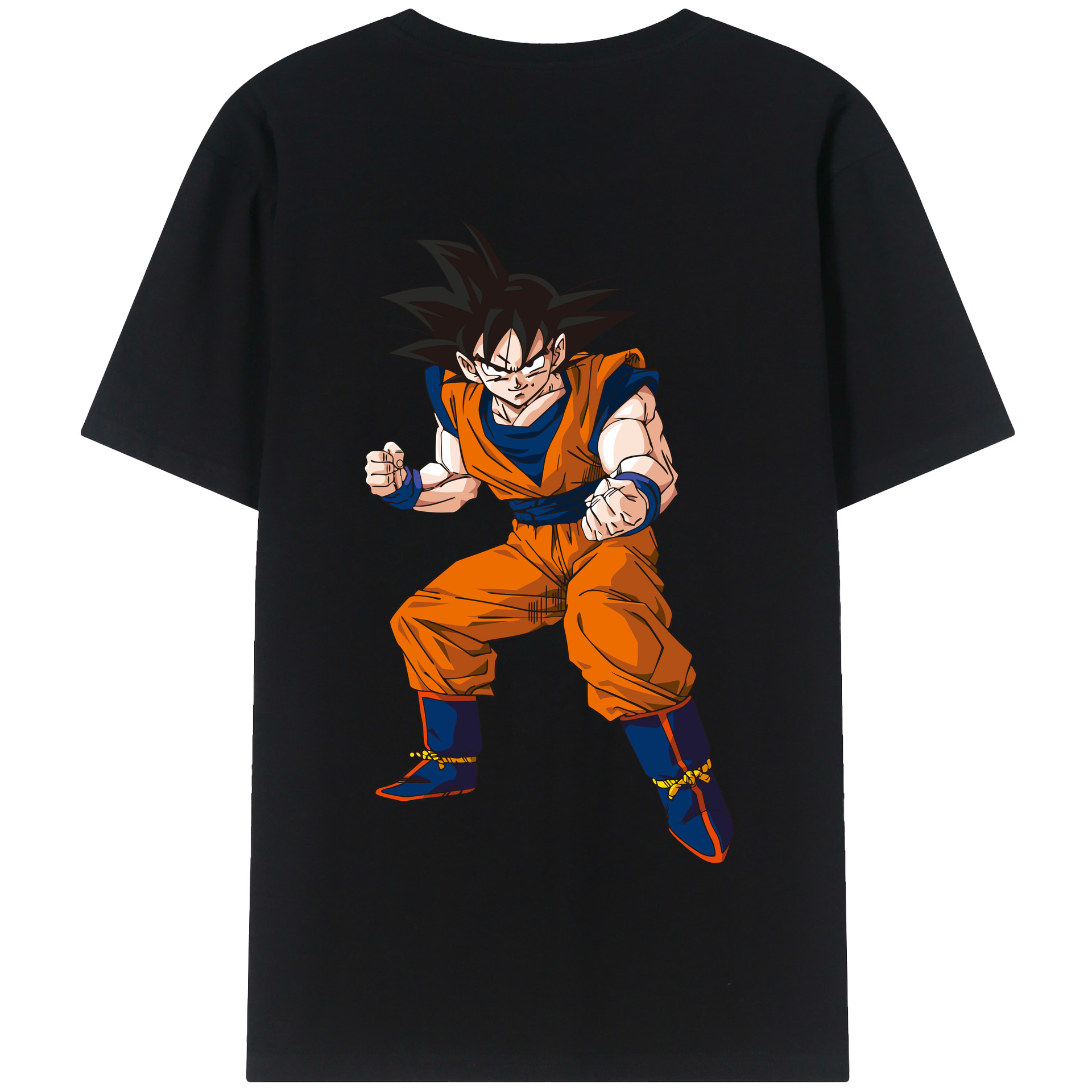 （画像用） ドラゴンボール 孫悟空（そん ごくう）Son Goku カカロット DRAGON BALL Kakarotto 綿100％半袖Tシャツ（背面プリント）