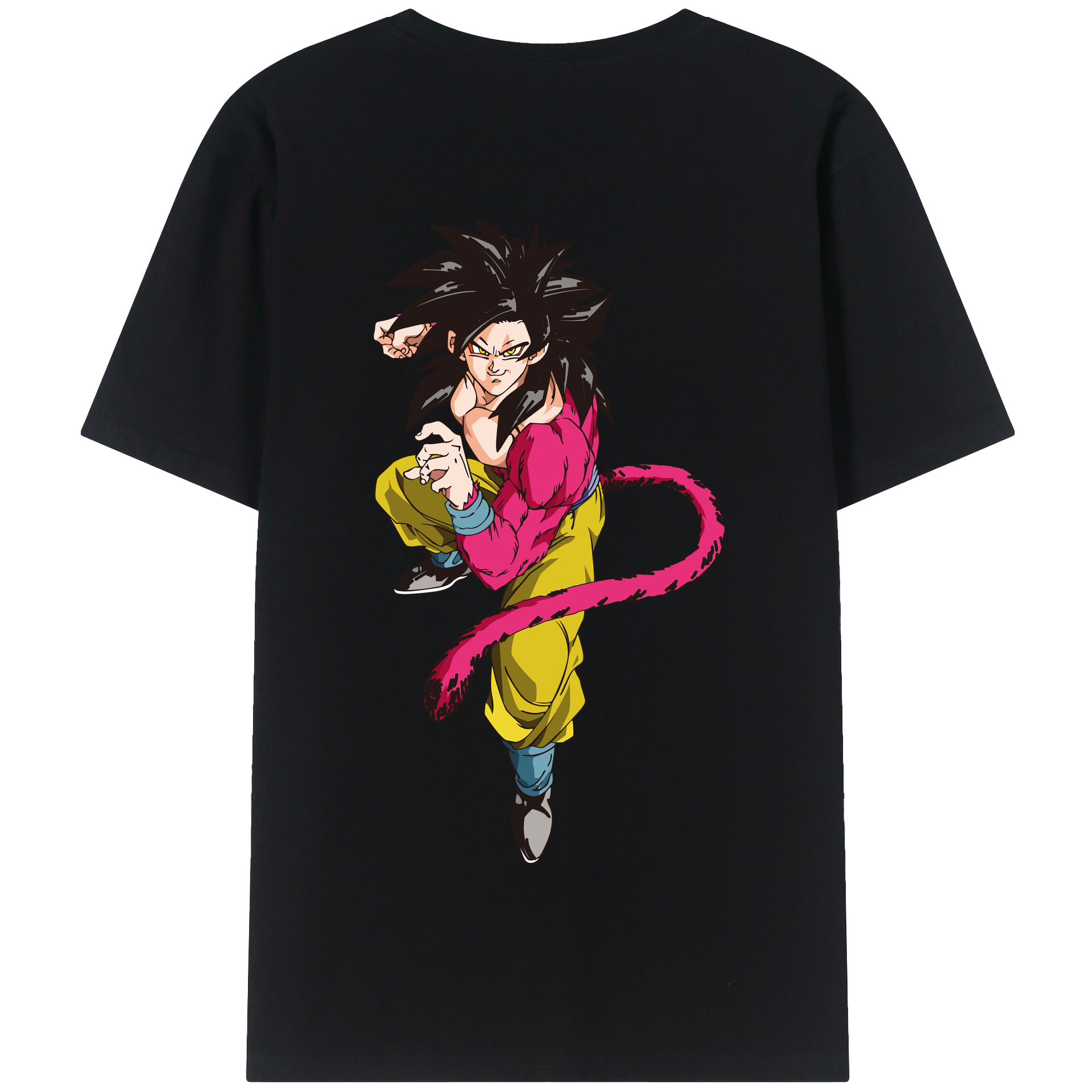 （画像用） ドラゴンボール 孫悟空（そん ごくう）Son Goku カカロット DRAGON BALL Kakarotto 綿100％半袖Tシャツ（背面プリント）