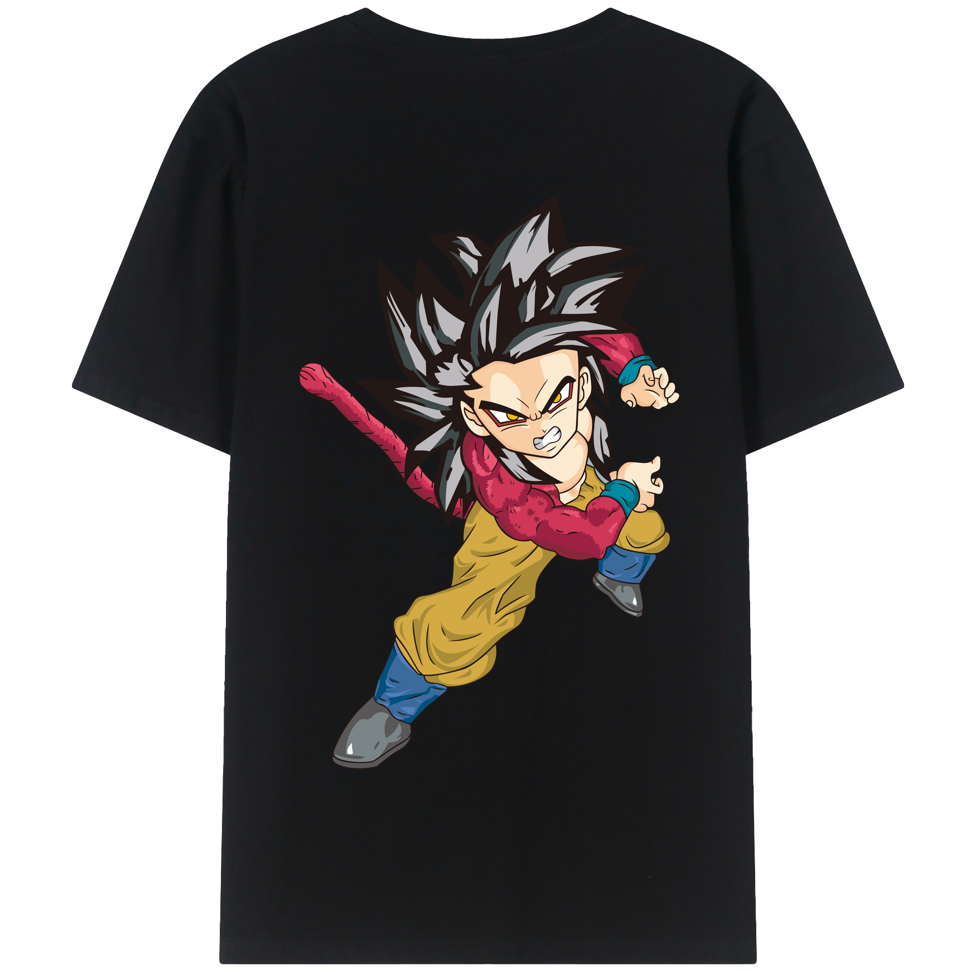 （画像用） ドラゴンボール 孫悟空（そん ごくう）Son Goku カカロット DRAGON BALL Kakarotto 綿100％半袖Tシャツ（背面プリント）