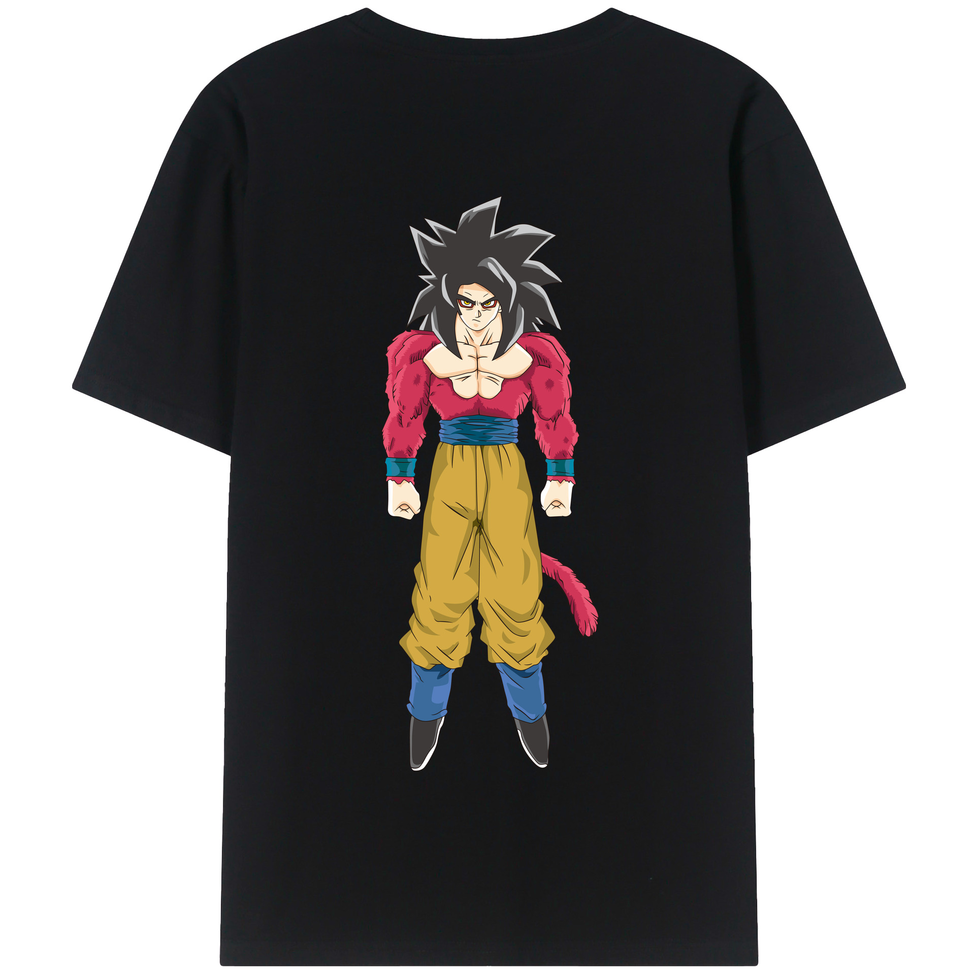 （画像用） ドラゴンボール 孫悟空（そん ごくう）Son Goku カカロット DRAGON BALL Kakarotto 綿100％半袖Tシャツ（背面プリント）