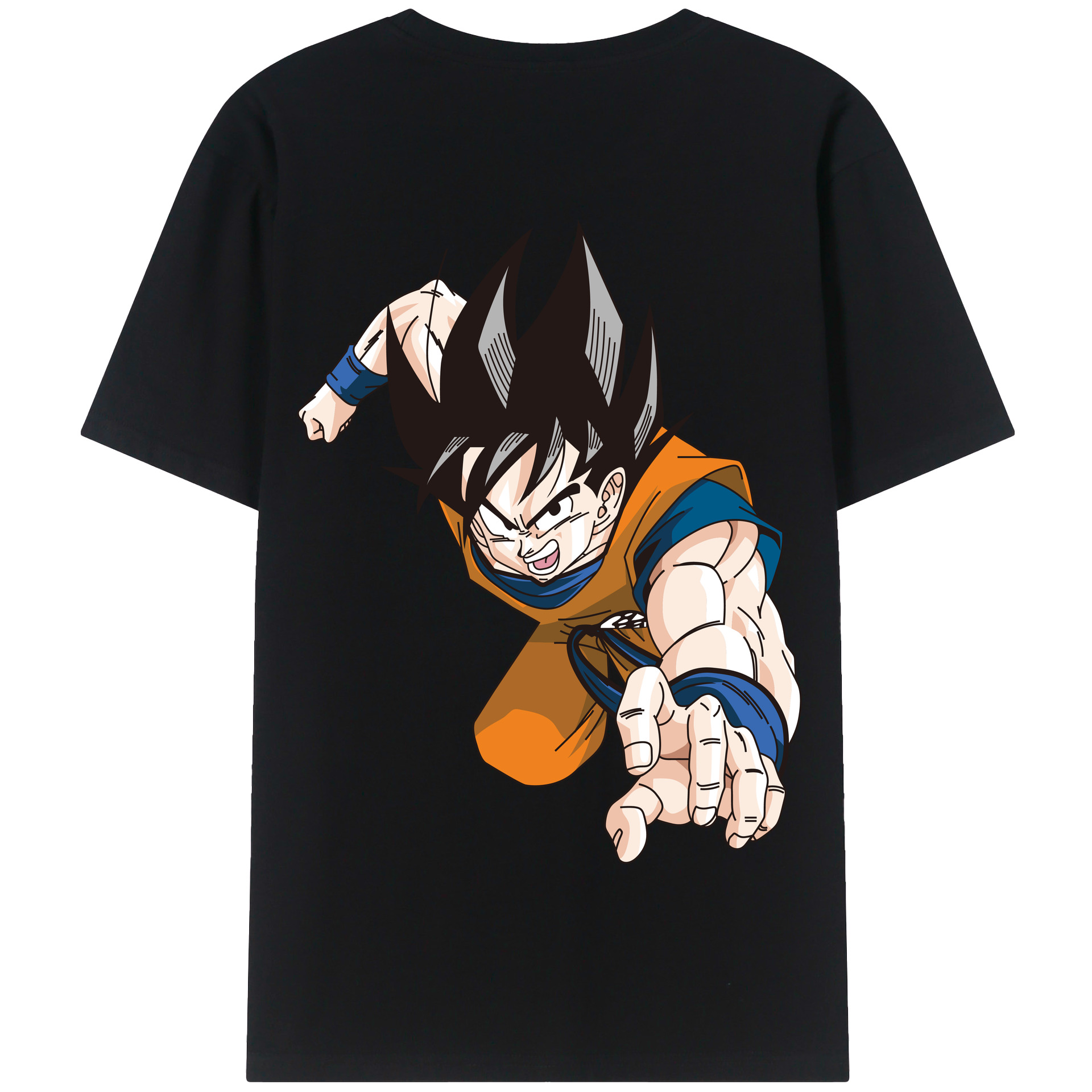 （画像用） ドラゴンボール 孫悟空（そん ごくう）Son Goku カカロット DRAGON BALL Kakarotto 綿100％半袖Tシャツ（背面プリント）