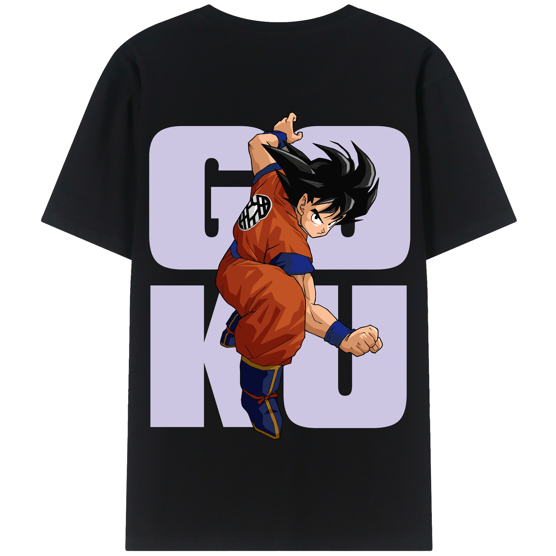（画像用） ドラゴンボール 孫悟空（そん ごくう）Son Goku カカロット DRAGON BALL Kakarotto 綿100％半袖Tシャツ（背面プリント）