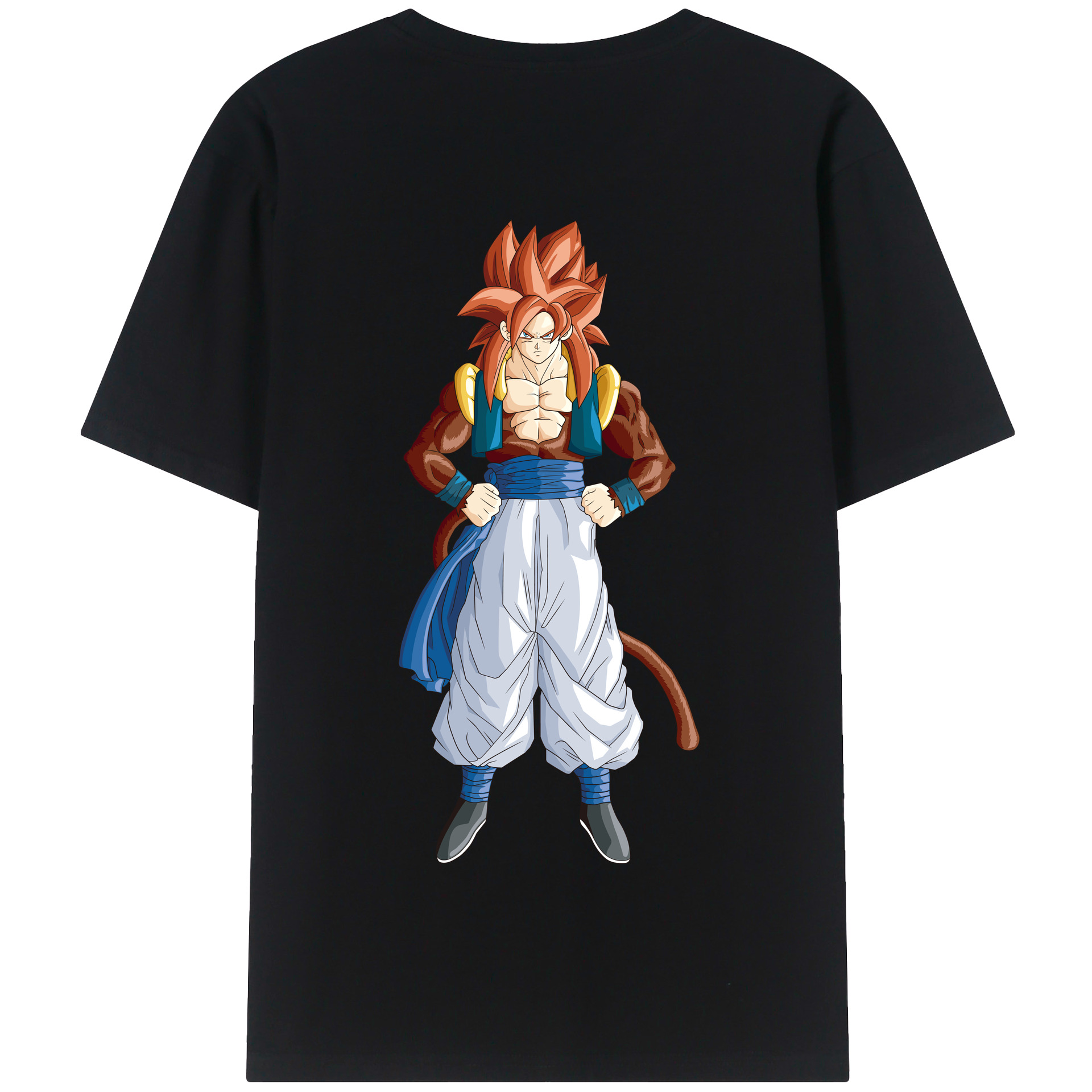 （画像用） ドラゴンボール 孫悟空（そん ごくう）Son Goku カカロット DRAGON BALL Kakarotto 綿100％半袖Tシャツ（背面プリント）