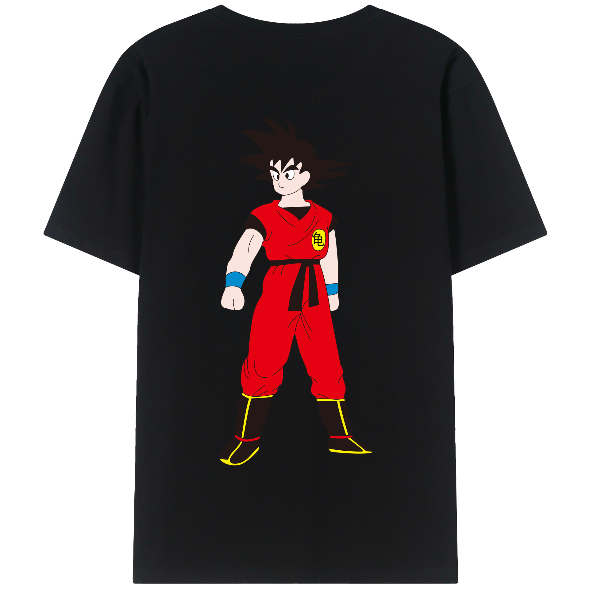 （画像用） ドラゴンボール 孫悟空（そん ごくう）Son Goku カカロット DRAGON BALL Kakarotto 綿100％半袖Tシャツ（背面プリント）