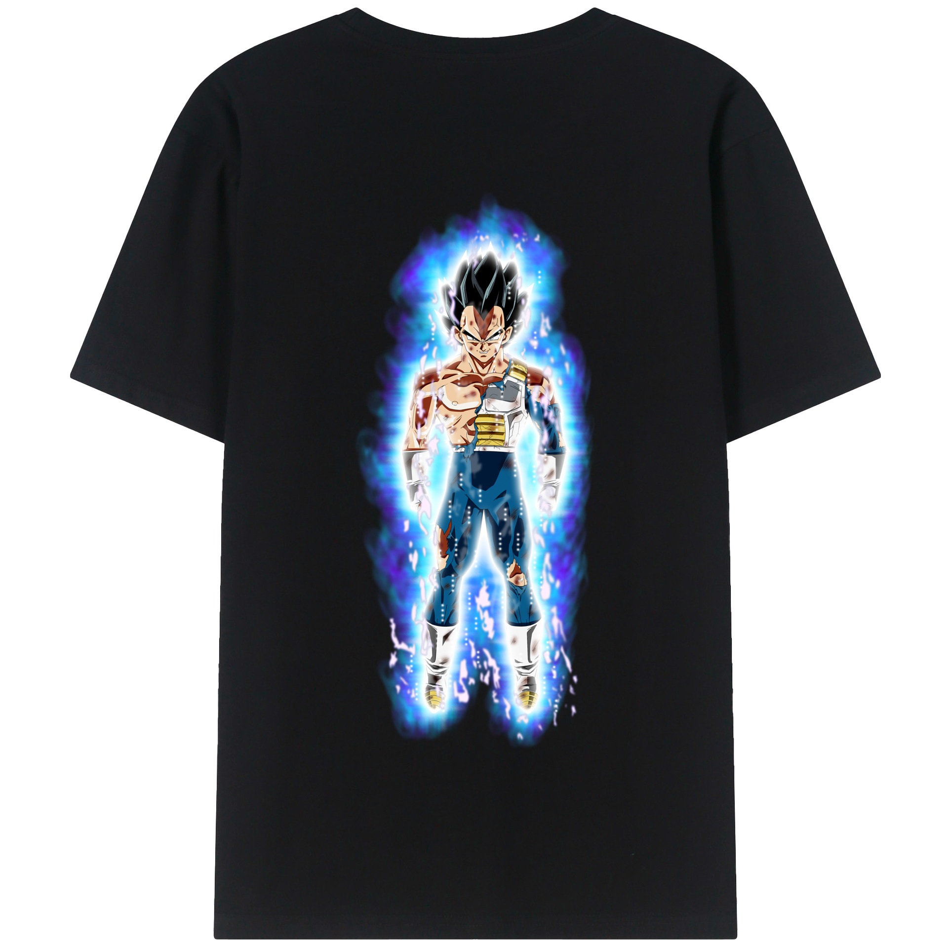 （画像用） ドラゴンボール ベジータ四世（Bejīta Yonsei）DRAGON BALL Vegeta IV 綿100％半袖Tシャツ（背面プリント）