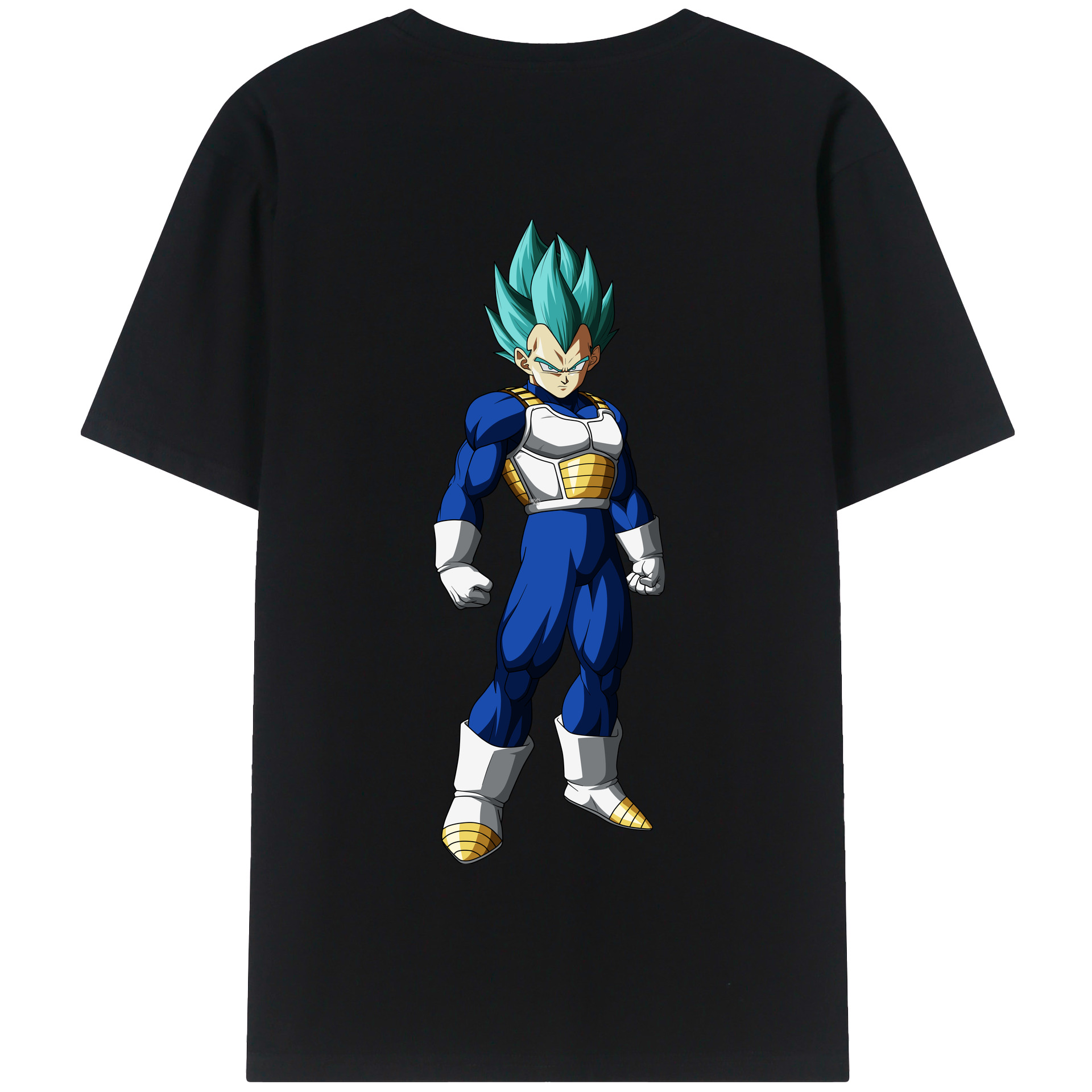 （画像用） ドラゴンボール ベジータ四世（Bejīta Yonsei）DRAGON BALL Vegeta IV 綿100％半袖Tシャツ（背面プリント）