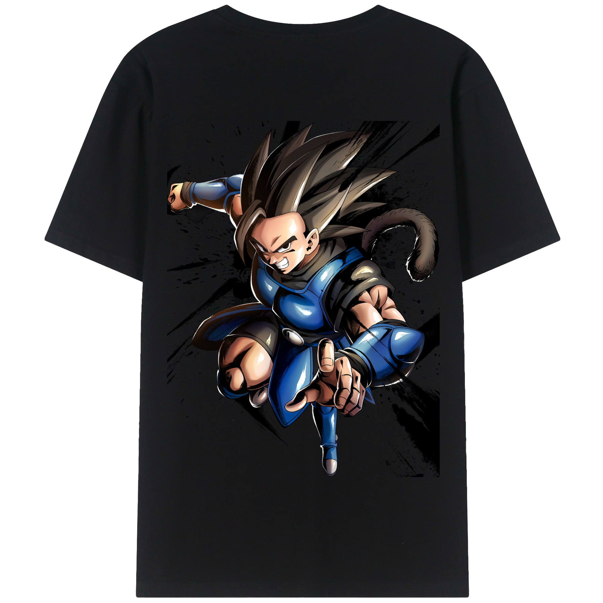 （画像用） ドラゴンボール ベジータ四世（Bejīta Yonsei）DRAGON BALL Vegeta IV 綿100％半袖Tシャツ（背面プリント）