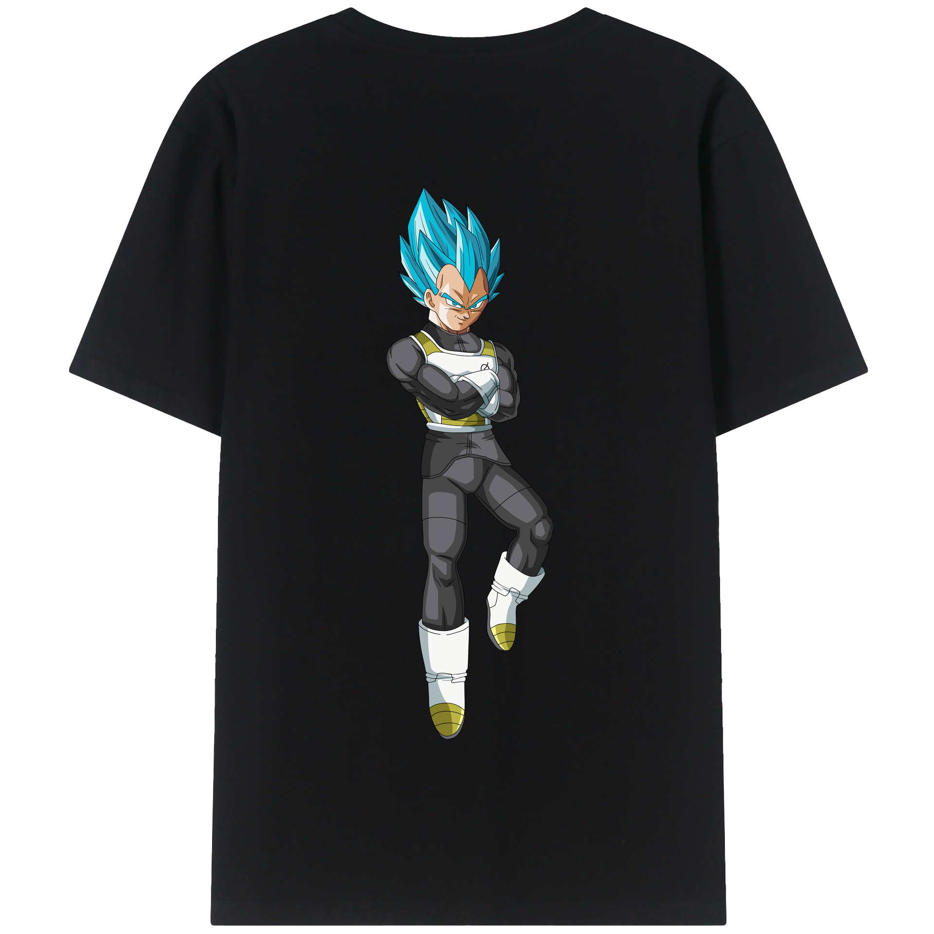 （画像用） ドラゴンボール ベジータ四世（Bejīta Yonsei）DRAGON BALL Vegeta IV 綿100％半袖Tシャツ（背面プリント）