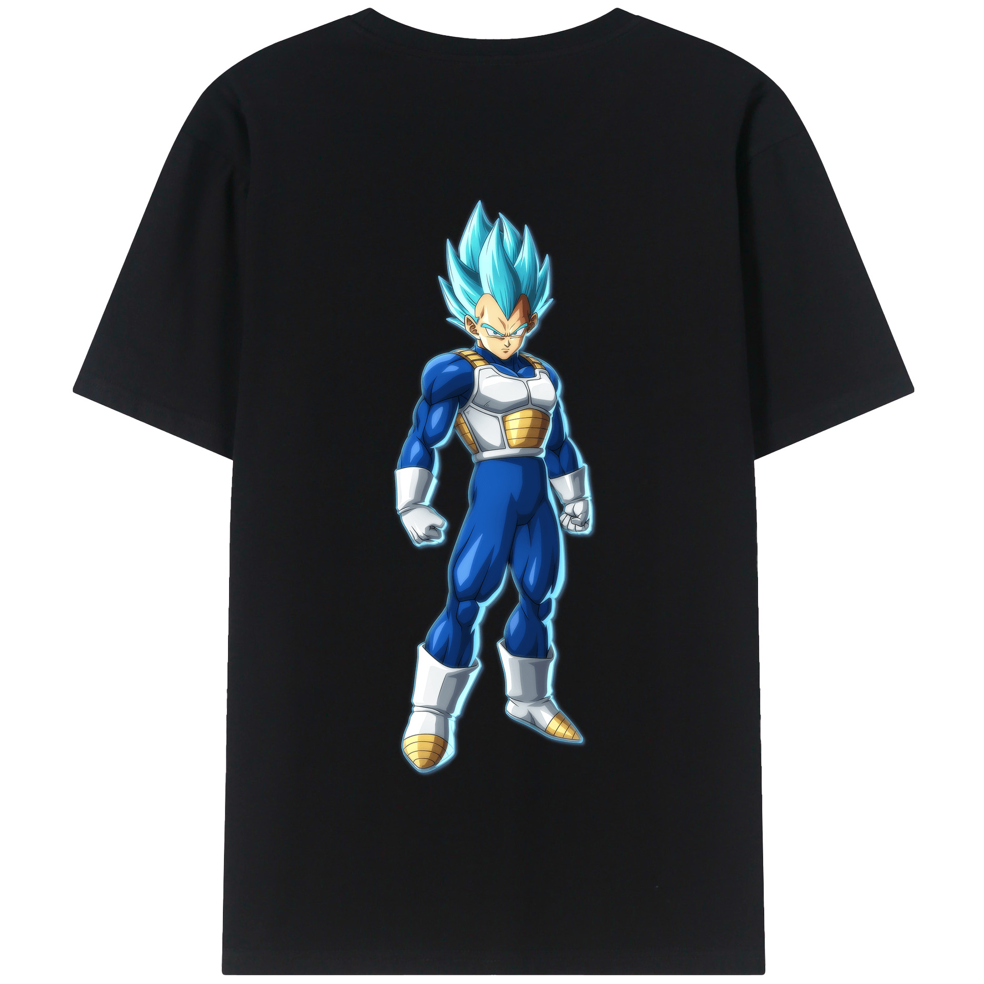 （画像用） ドラゴンボール ベジータ四世（Bejīta Yonsei）DRAGON BALL Vegeta IV 綿100％半袖Tシャツ（背面プリント）
