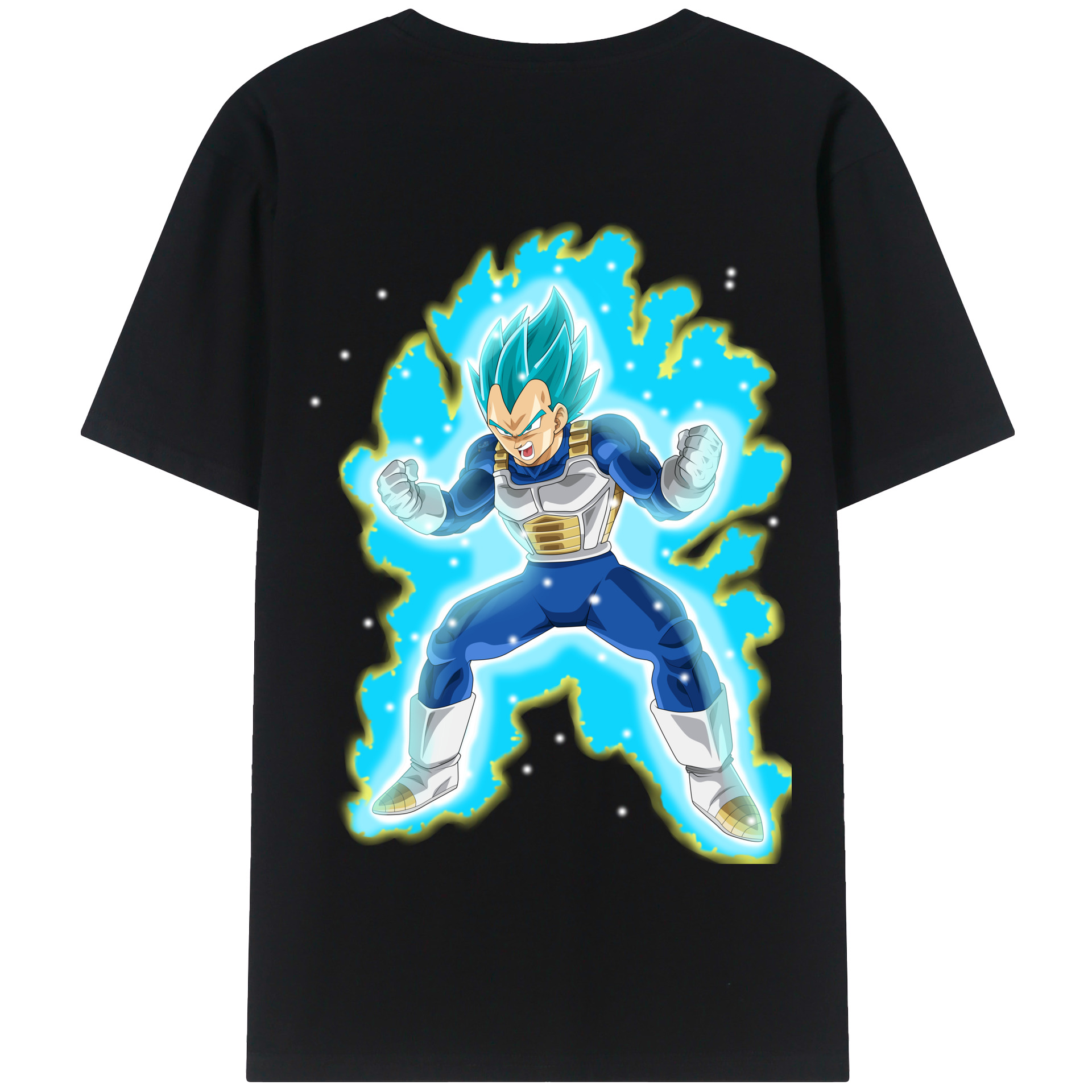 （画像用） ドラゴンボール ベジータ四世（Bejīta Yonsei）DRAGON BALL Vegeta IV 綿100％半袖Tシャツ（背面プリント）