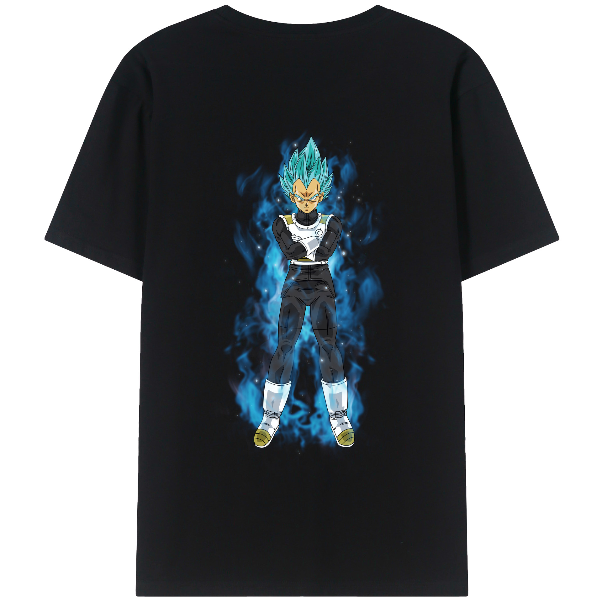 （画像用） ドラゴンボール ベジータ四世（Bejīta Yonsei）DRAGON BALL Vegeta IV 綿100％半袖Tシャツ（背面プリント）