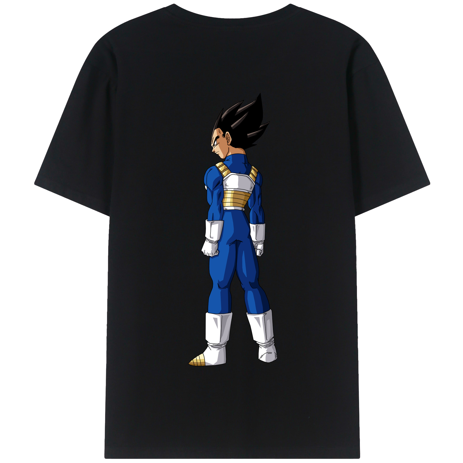 （画像用） ドラゴンボール ベジータ四世（Bejīta Yonsei）DRAGON BALL Vegeta IV 綿100％半袖Tシャツ（背面プリント）
