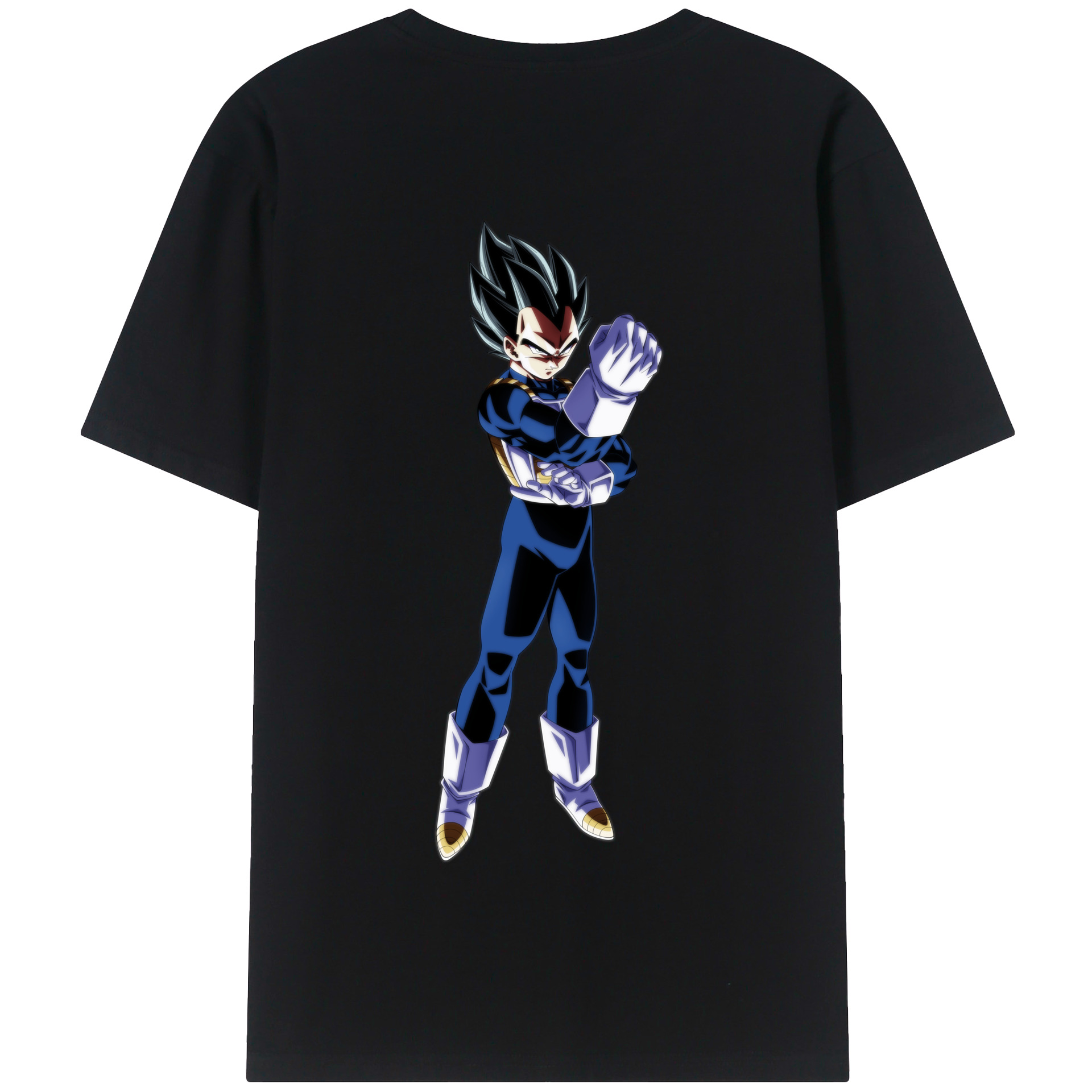 （画像用） ドラゴンボール ベジータ四世（Bejīta Yonsei）DRAGON BALL Vegeta IV 綿100％半袖Tシャツ（背面プリント）