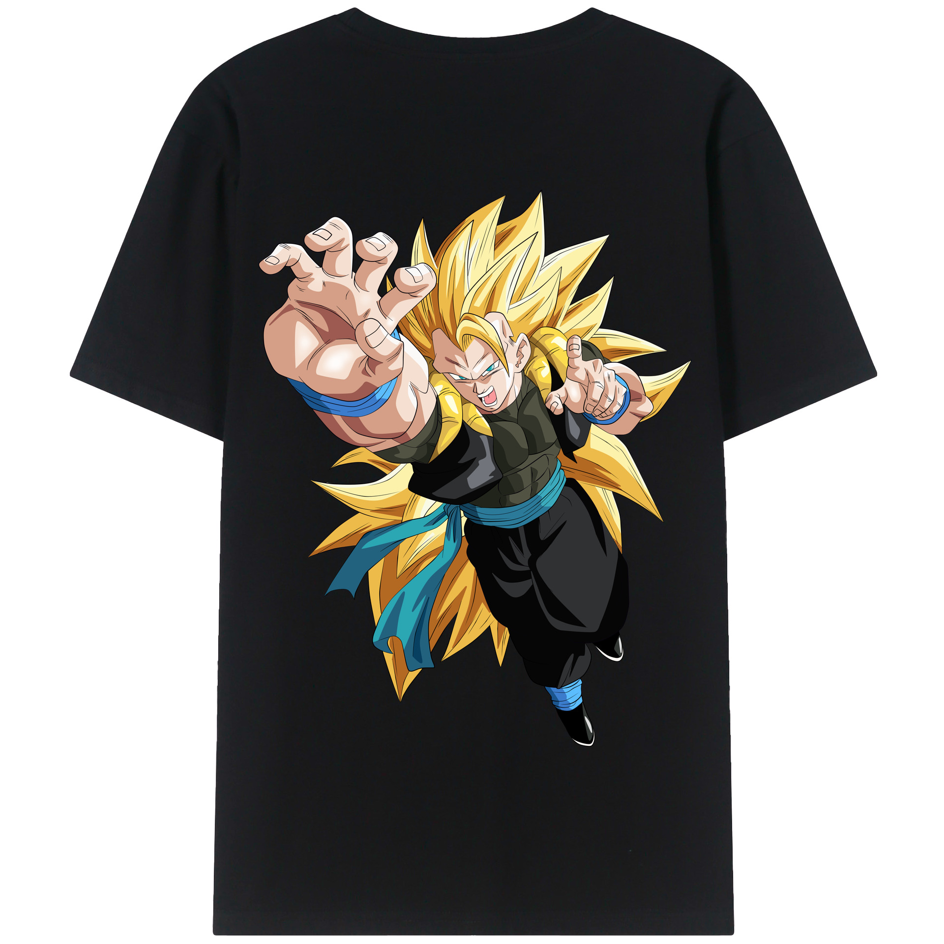 （画像用） ドラゴンボール ベジータ四世（Bejīta Yonsei）DRAGON BALL Vegeta IV 綿100％半袖Tシャツ（背面プリント）