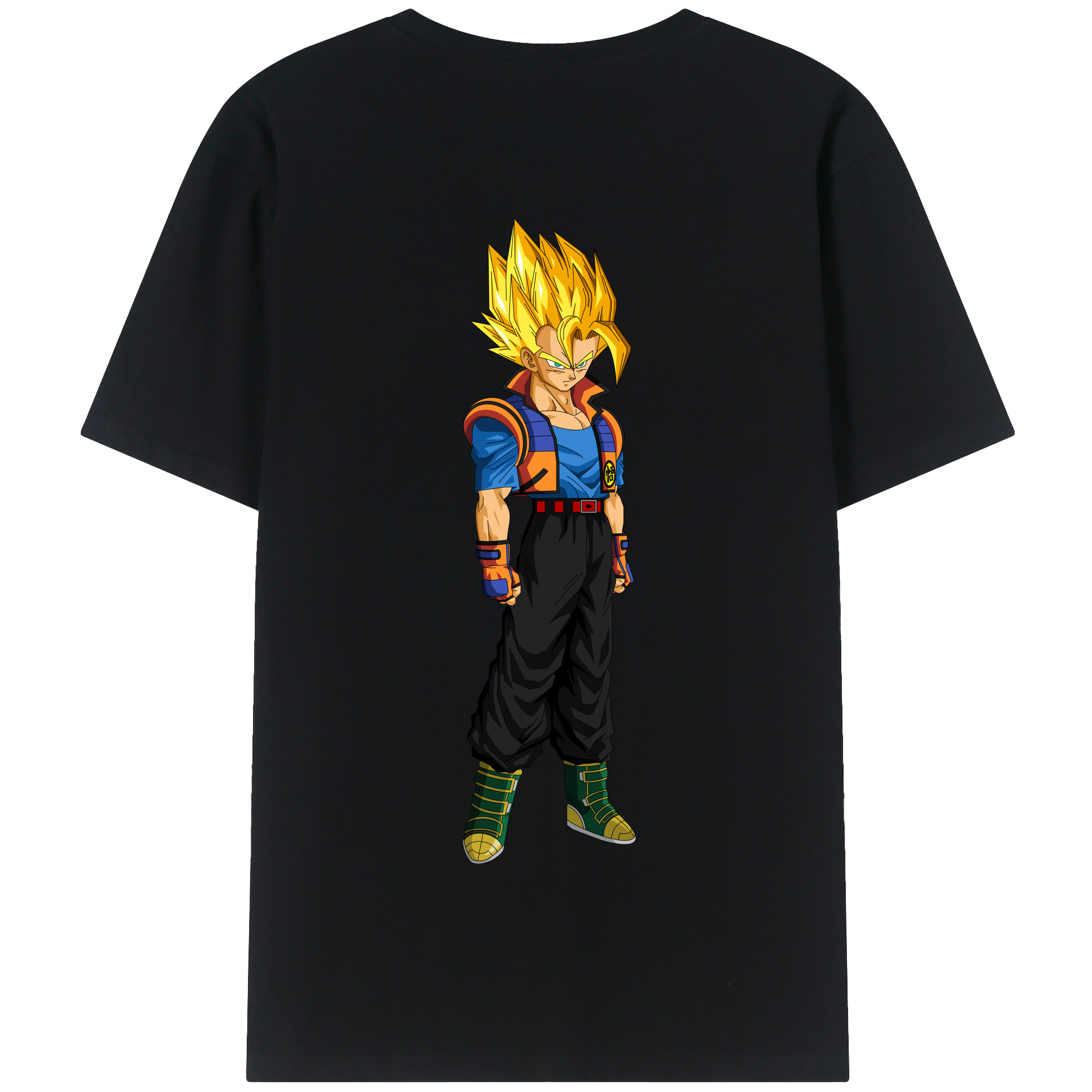 （画像用） ドラゴンボール ベジータ四世（Bejīta Yonsei）DRAGON BALL Vegeta IV 綿100％半袖Tシャツ（背面プリント）