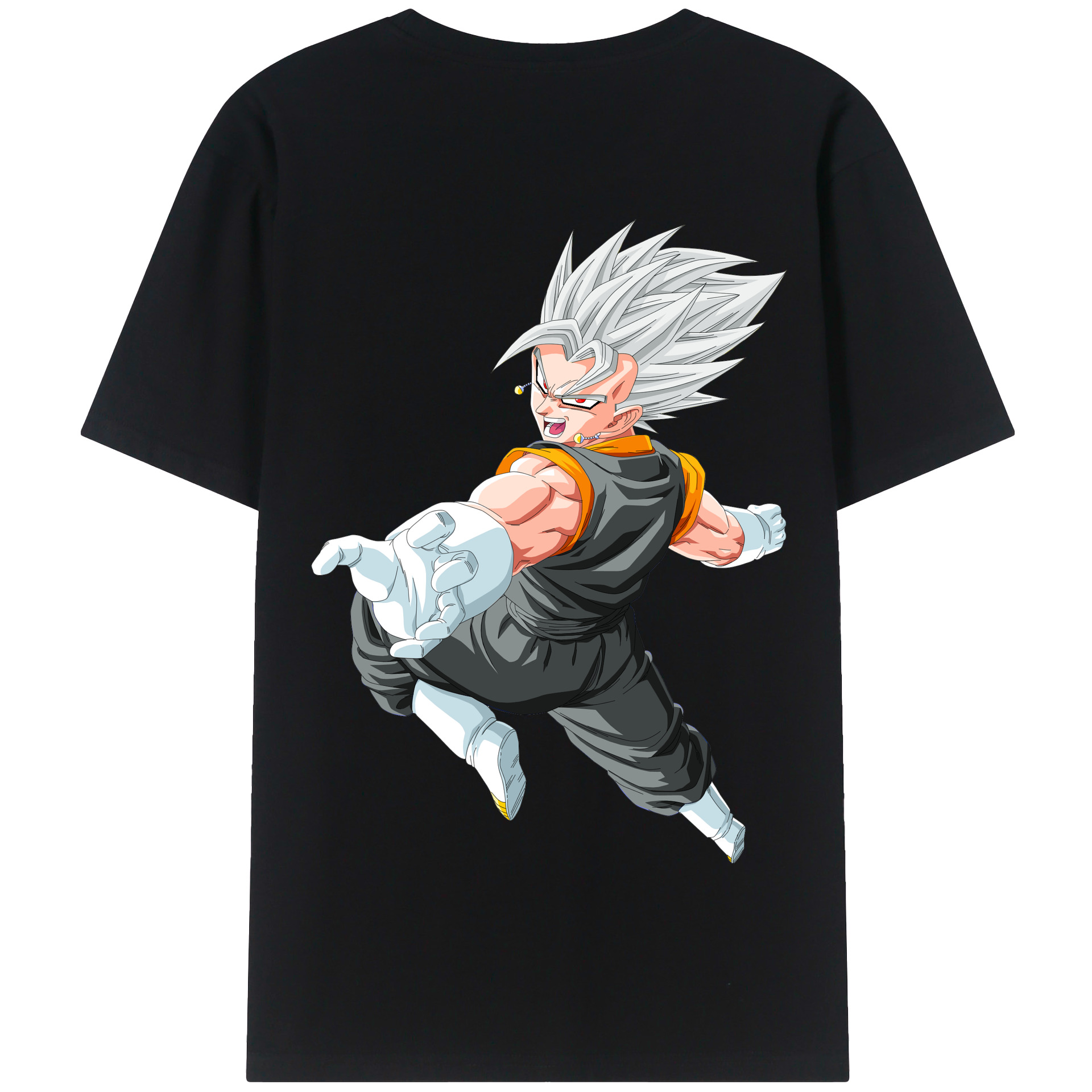 （画像用） ドラゴンボール ベジータ四世（Bejīta Yonsei）DRAGON BALL Vegeta IV 綿100％半袖Tシャツ（背面プリント）