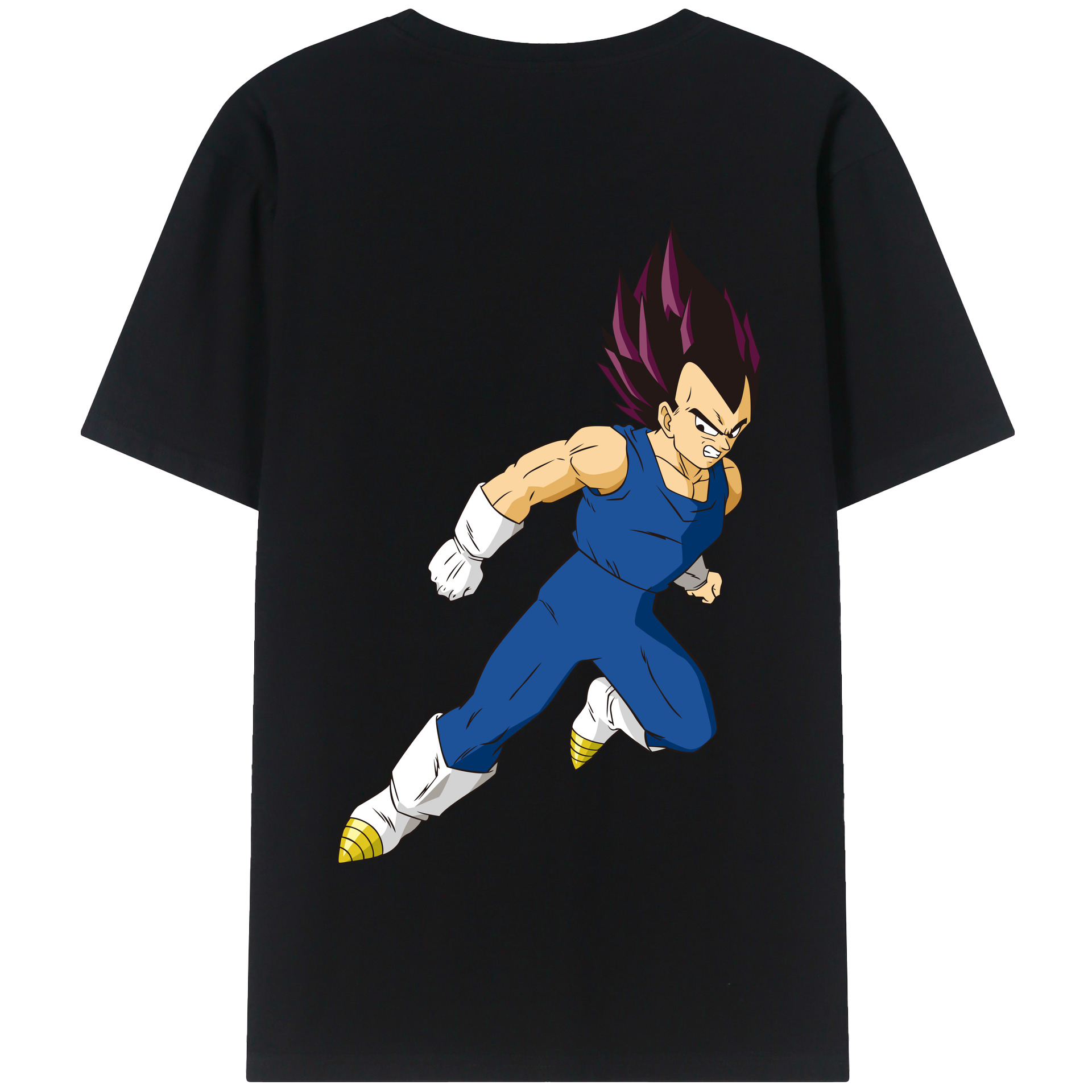 （画像用） ドラゴンボール ベジータ四世（Bejīta Yonsei）DRAGON BALL Vegeta IV 綿100％半袖Tシャツ（背面プリント）