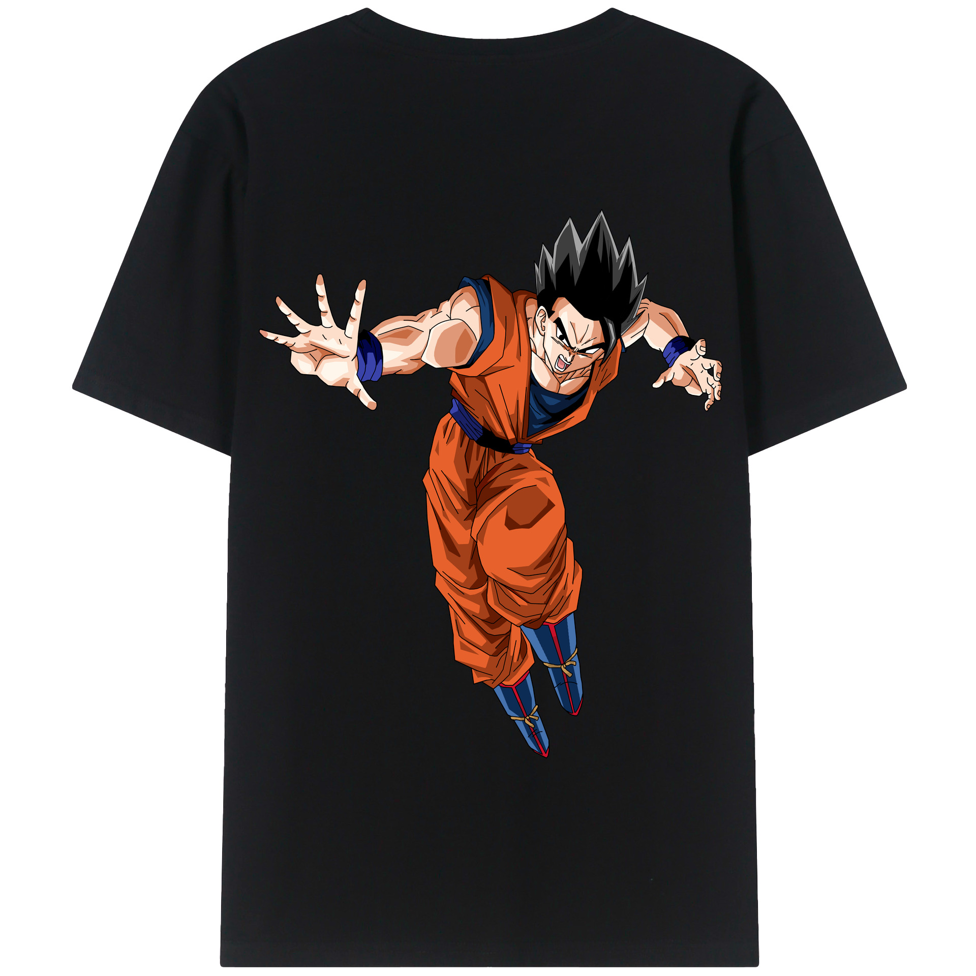 （画像用） ドラゴンボール 孫 悟飯（そんごはん）DRAGON BALL Son Gohan 綿100％半袖Tシャツ（背面プリント）