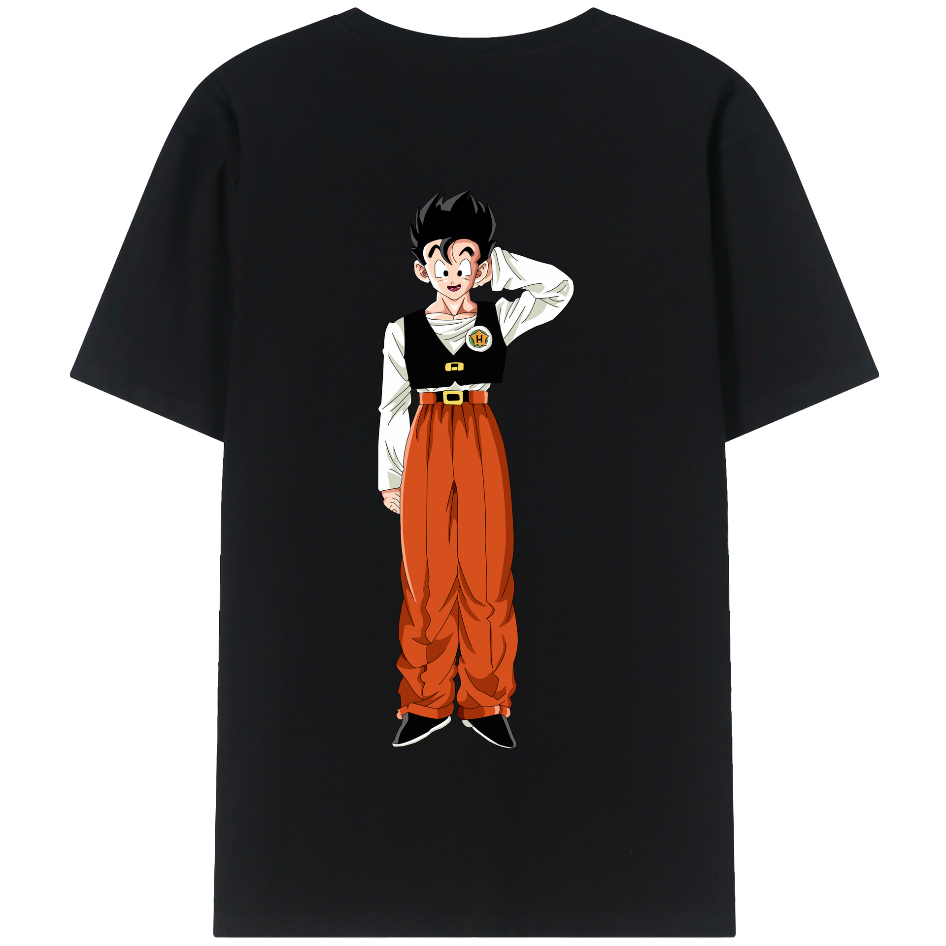 （画像用） ドラゴンボール 孫 悟飯（そんごはん）DRAGON BALL Son Gohan 綿100％半袖Tシャツ（背面プリント）