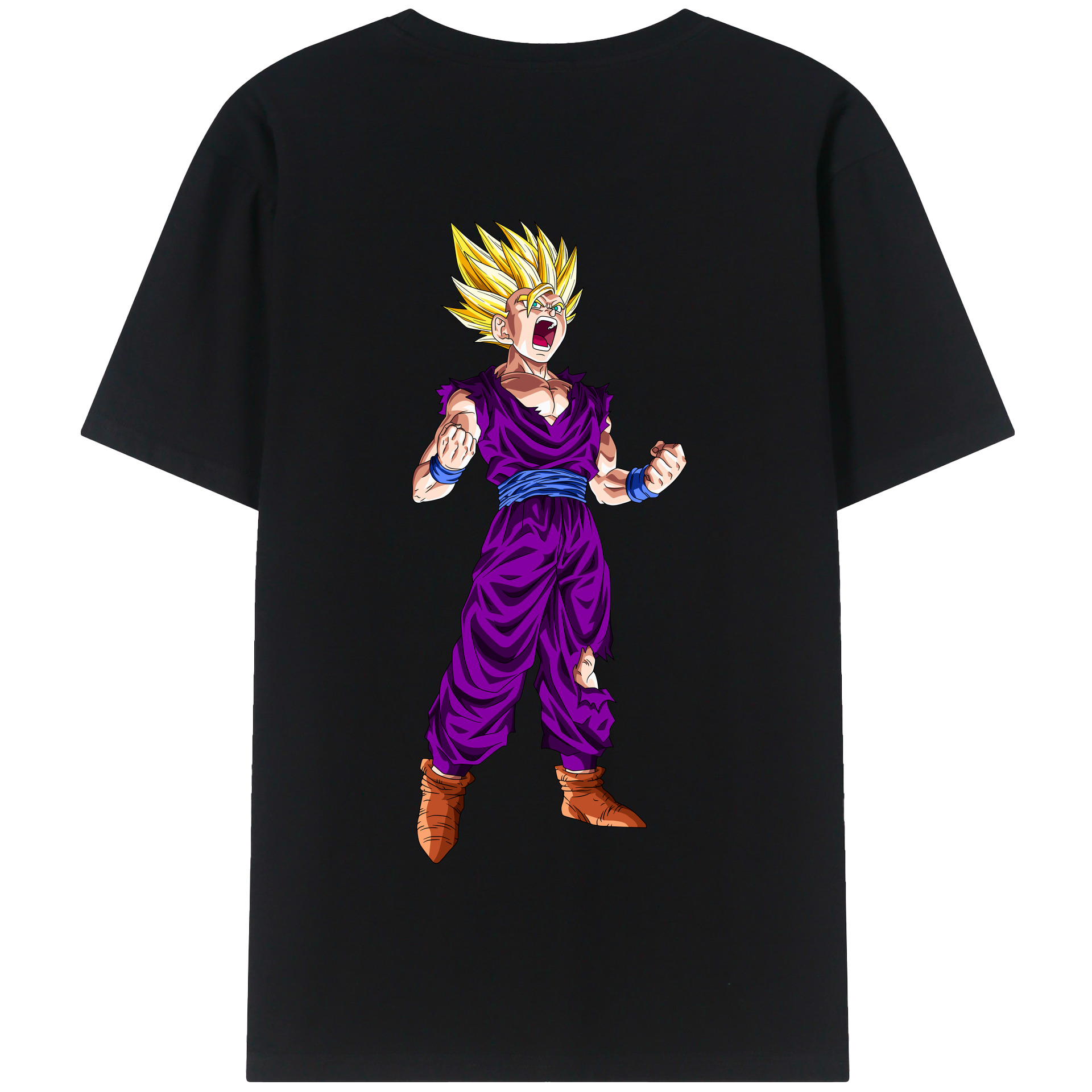 （画像用） ドラゴンボール 孫 悟飯（そんごはん）DRAGON BALL Son Gohan 綿100％半袖Tシャツ（背面プリント）