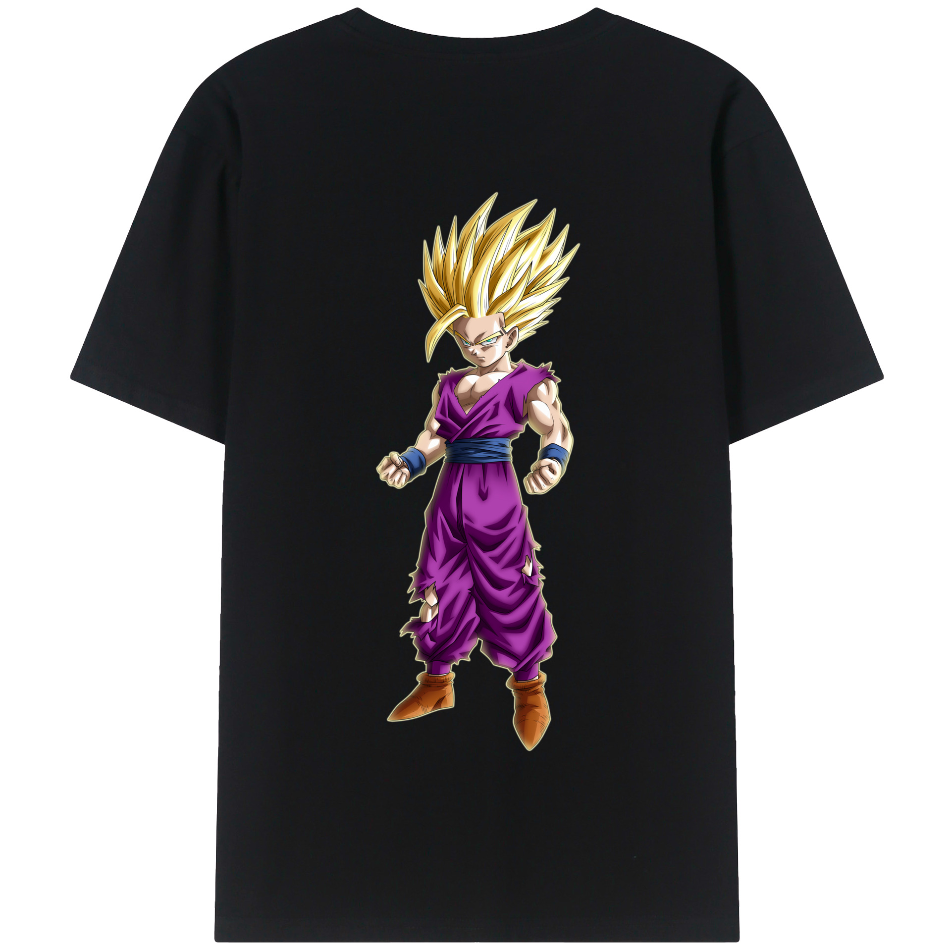 （画像用） ドラゴンボール 孫 悟飯（そんごはん）DRAGON BALL Son Gohan 綿100％半袖Tシャツ（背面プリント）