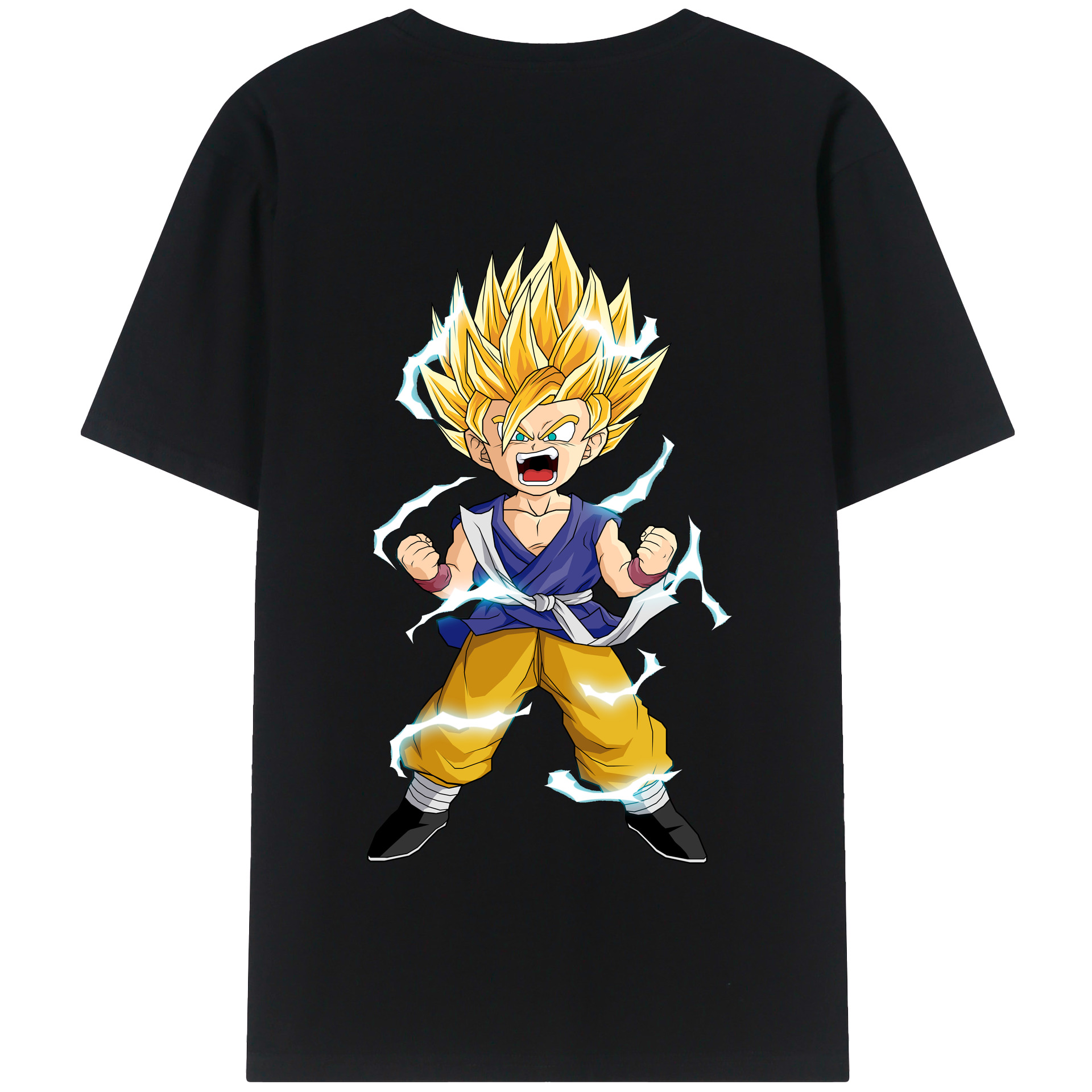 （画像用） ドラゴンボール 孫 悟飯（そんごはん）DRAGON BALL Son Gohan 綿100％半袖Tシャツ（背面プリント）