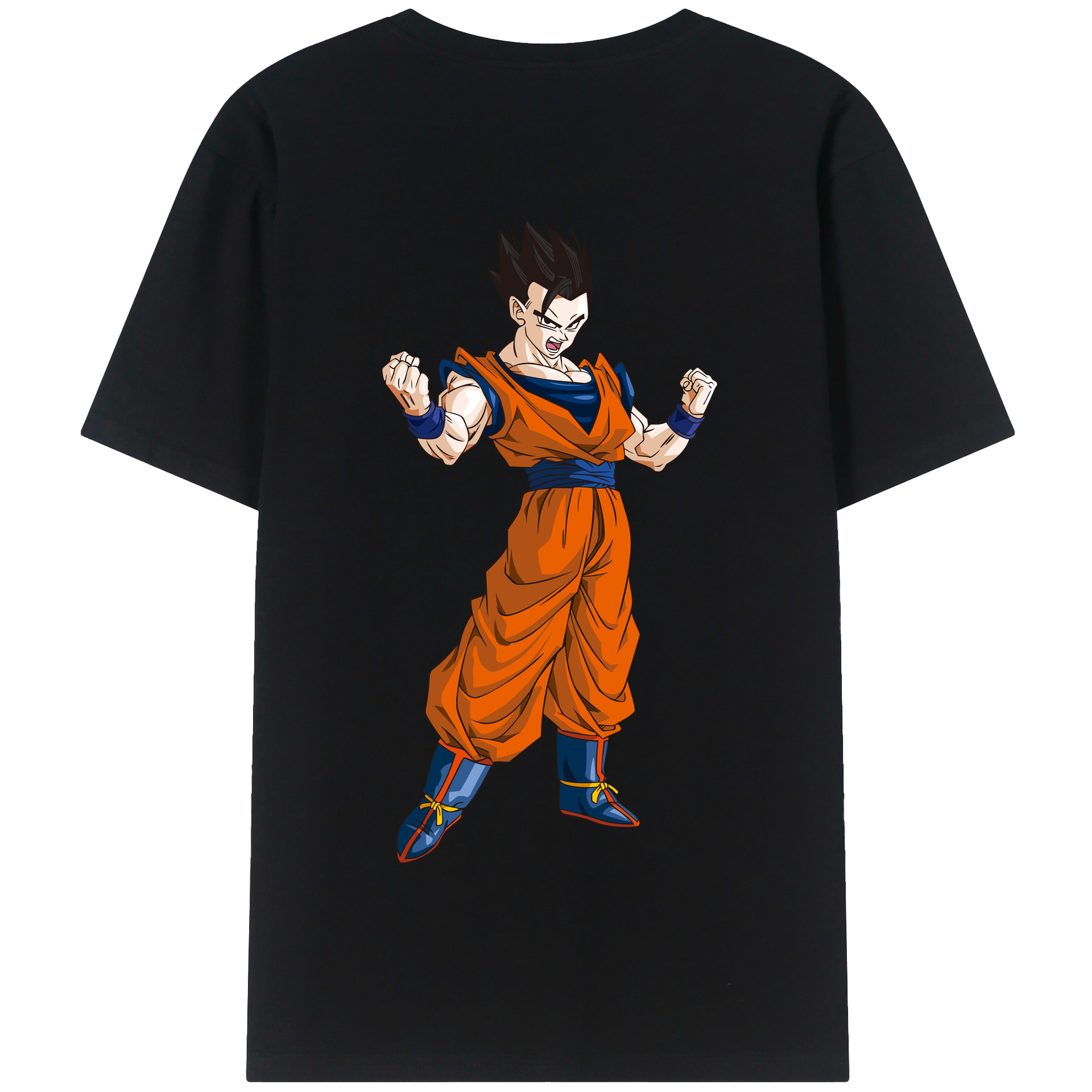 （画像用） ドラゴンボール 孫 悟飯（そんごはん）DRAGON BALL Son Gohan 綿100％半袖Tシャツ（背面プリント）