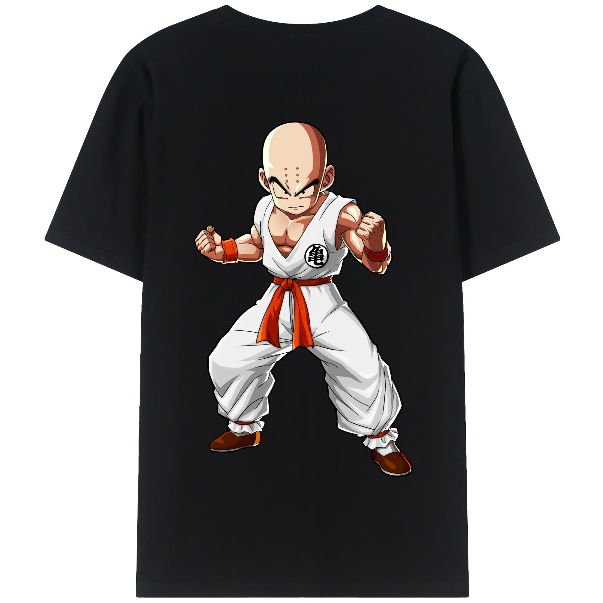 （画像用） ドラゴンボール クリリン DRAGON BALL krillin 綿100％半袖Tシャツ（背面プリント）