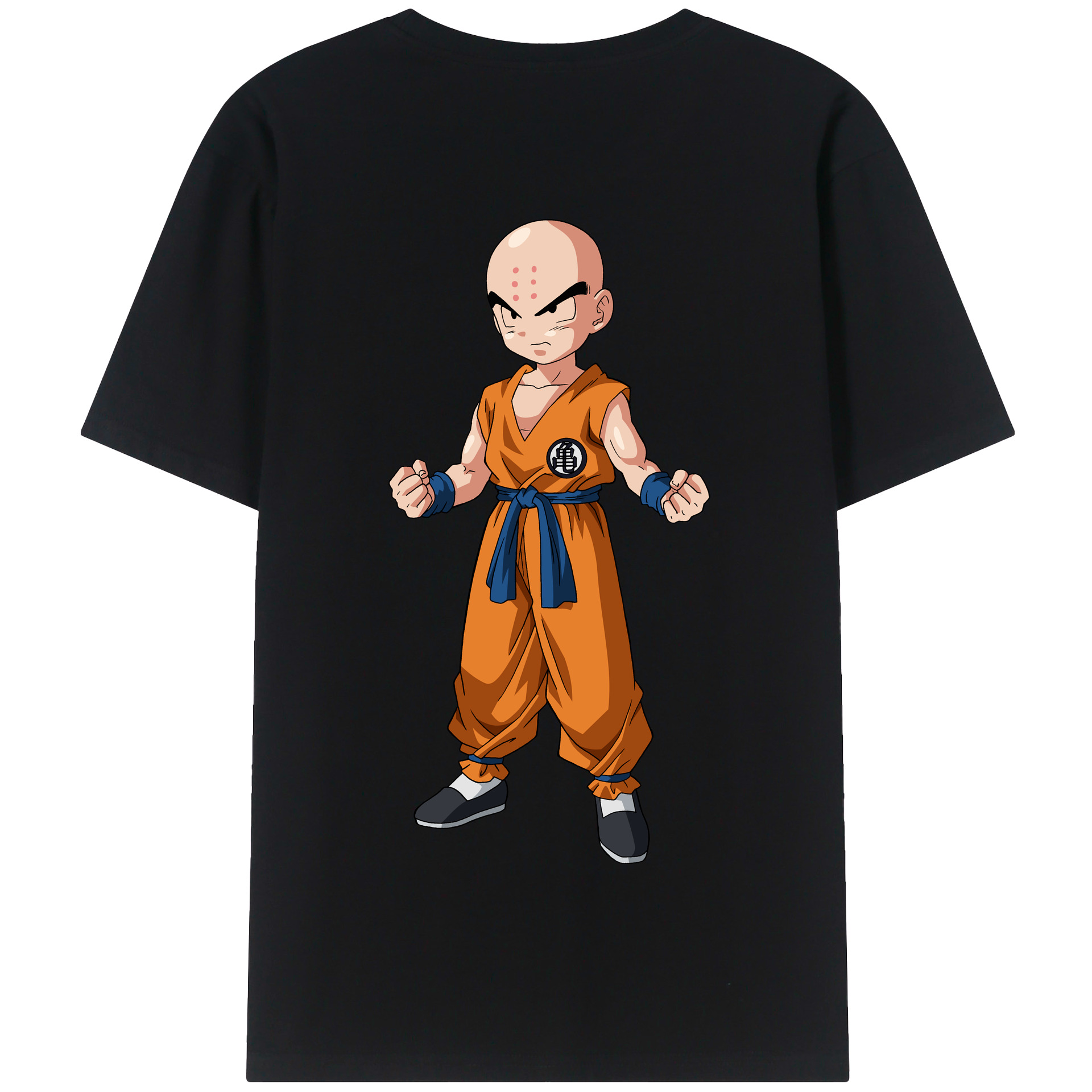（画像用） ドラゴンボール クリリン DRAGON BALL krillin 綿100％半袖Tシャツ（背面プリント）