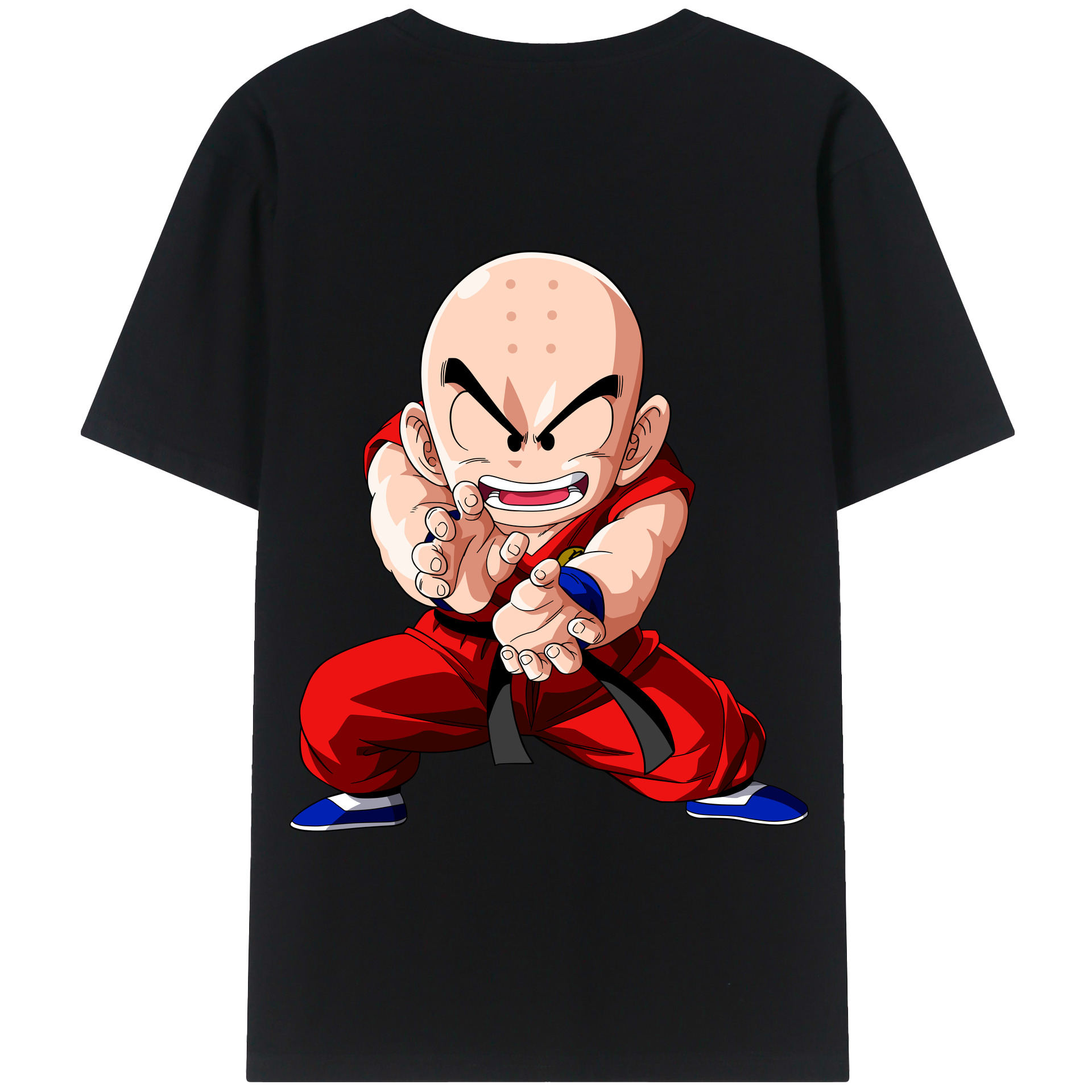 （画像用） ドラゴンボール クリリン DRAGON BALL krillin 綿100％半袖Tシャツ（背面プリント）
