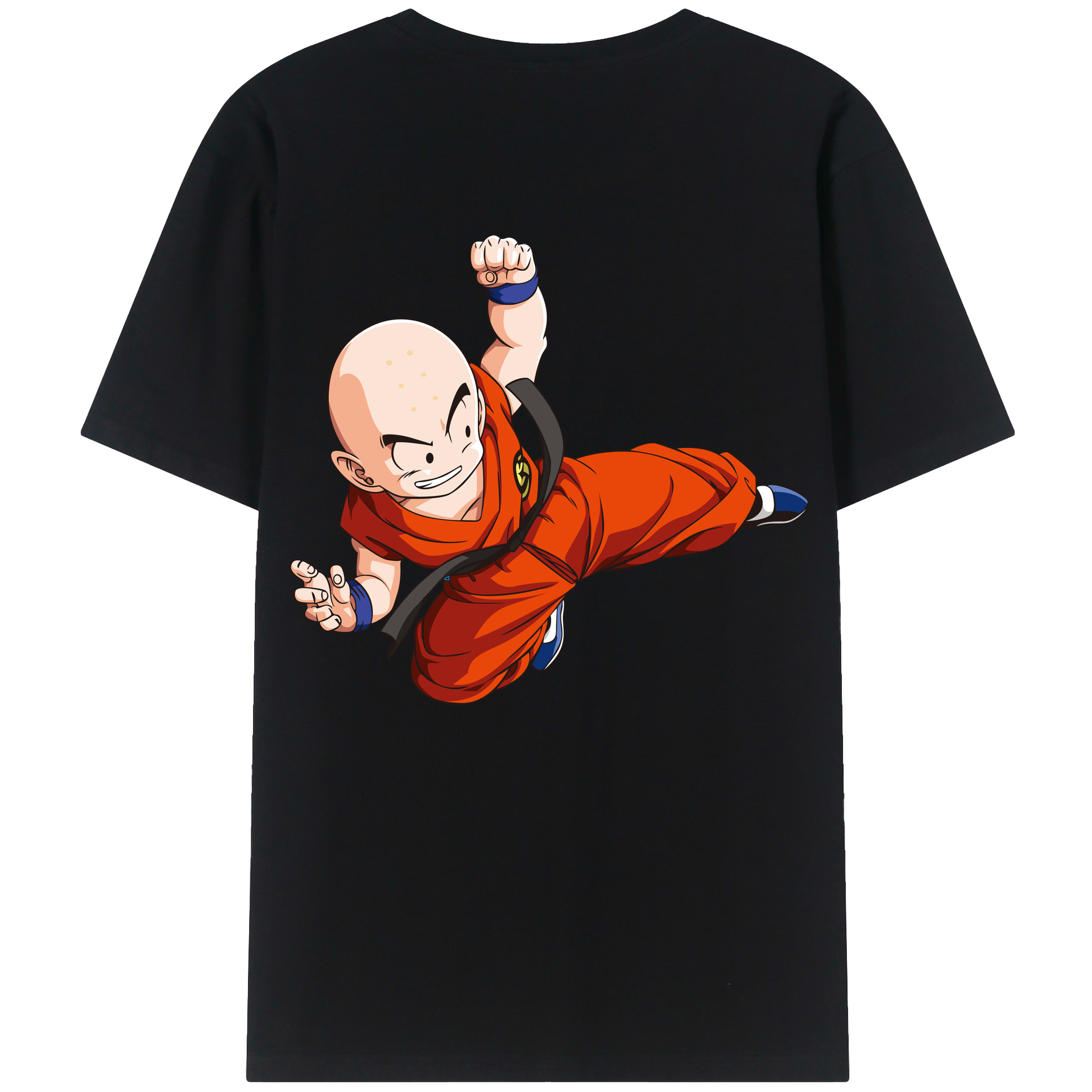 （画像用） ドラゴンボール クリリン DRAGON BALL krillin 綿100％半袖Tシャツ（背面プリント）