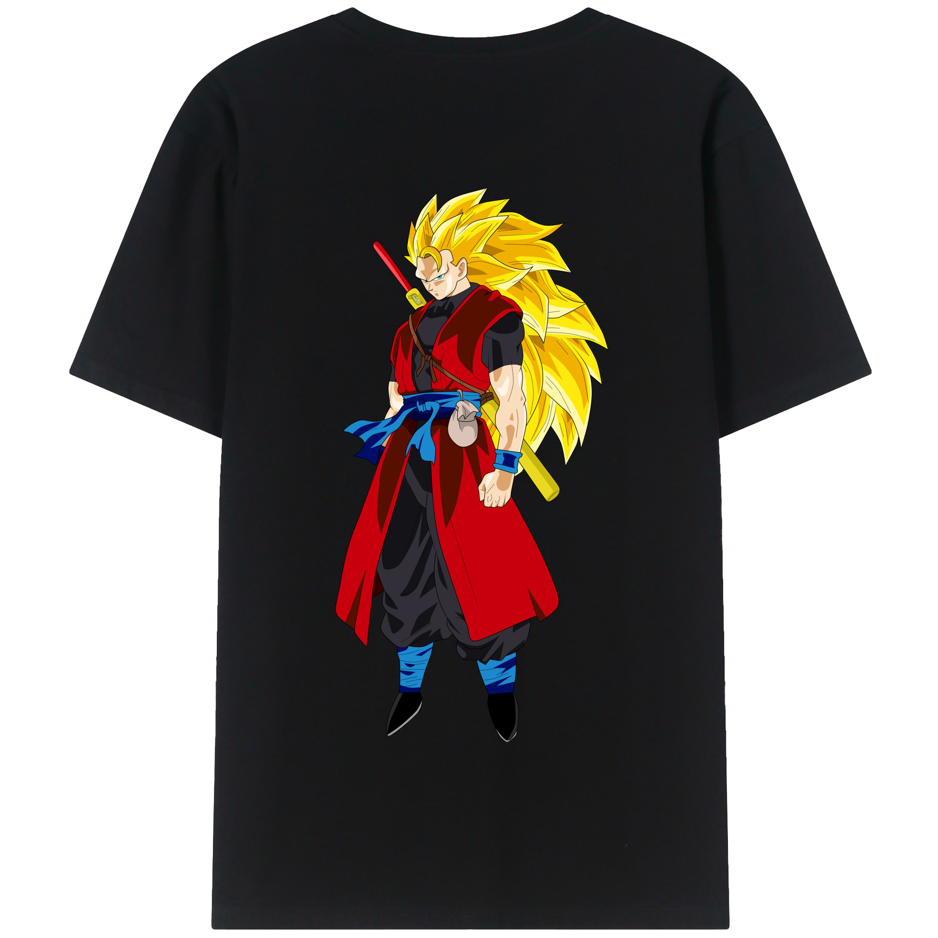 （画像用） ドラゴンボール トランクス（Torankusu）DRAGON BALL Trunks 綿100％半袖Tシャツ（背面プリント）