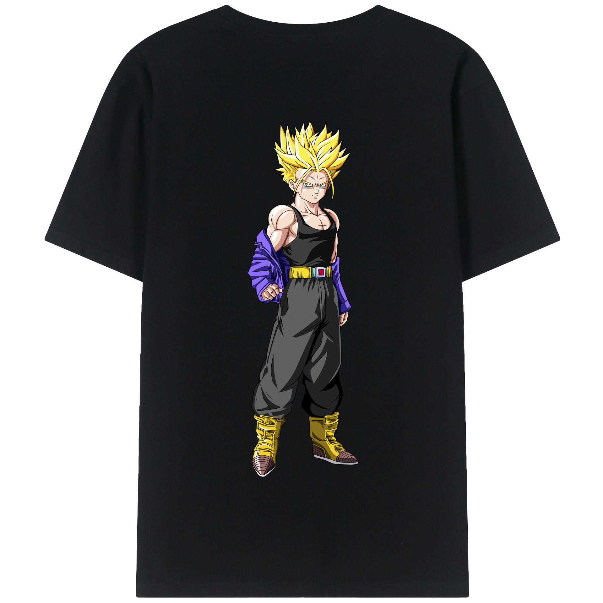（画像用） ドラゴンボール トランクス（Torankusu）DRAGON BALL Trunks 綿100％半袖Tシャツ（背面プリント）