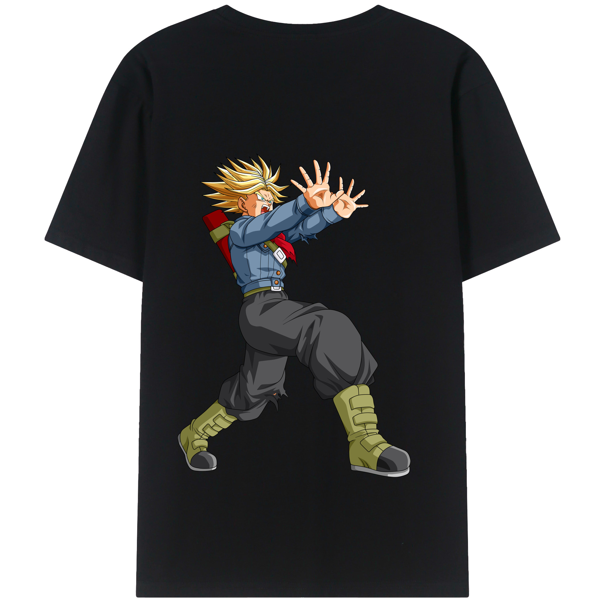 （画像用） ドラゴンボール トランクス（Torankusu）DRAGON BALL Trunks 綿100％半袖Tシャツ（背面プリント）