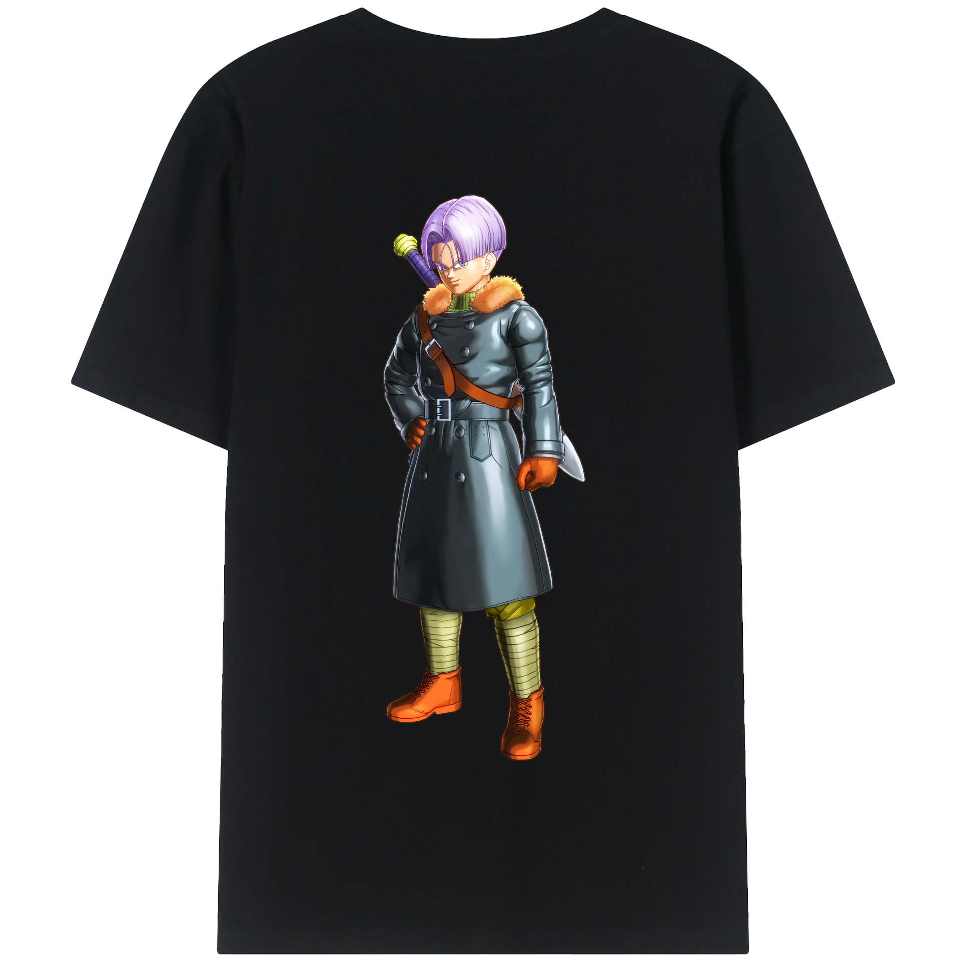 （画像用） ドラゴンボール トランクス（Torankusu）DRAGON BALL Trunks 綿100％半袖Tシャツ（背面プリント）
