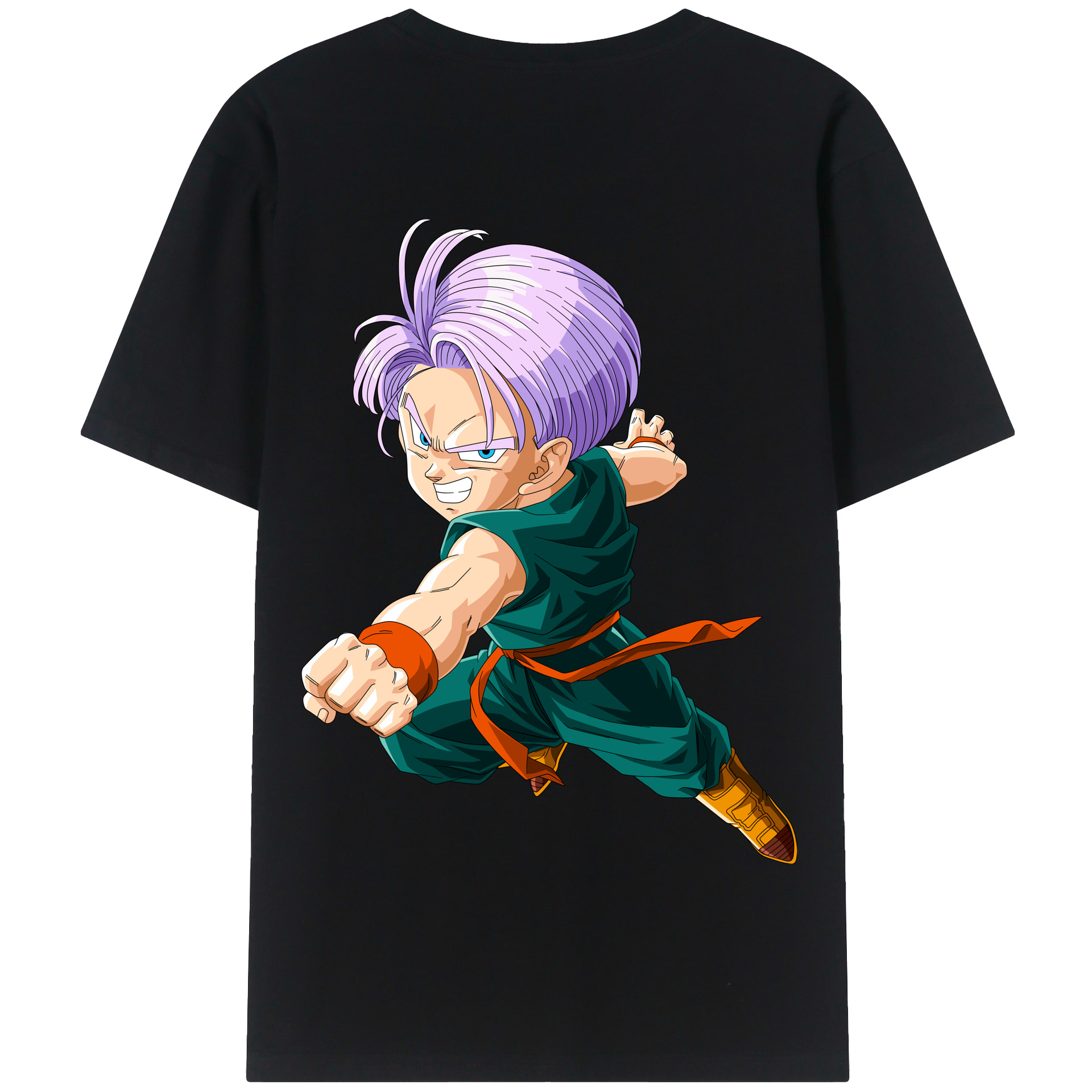 （画像用） ドラゴンボール トランクス（Torankusu）DRAGON BALL Trunks 綿100％半袖Tシャツ（背面プリント）