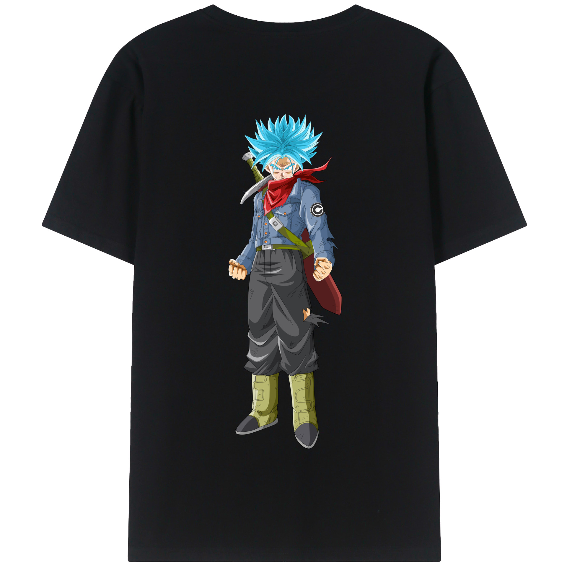 （画像用） ドラゴンボール トランクス（Torankusu）DRAGON BALL Trunks 綿100％半袖Tシャツ（背面プリント）