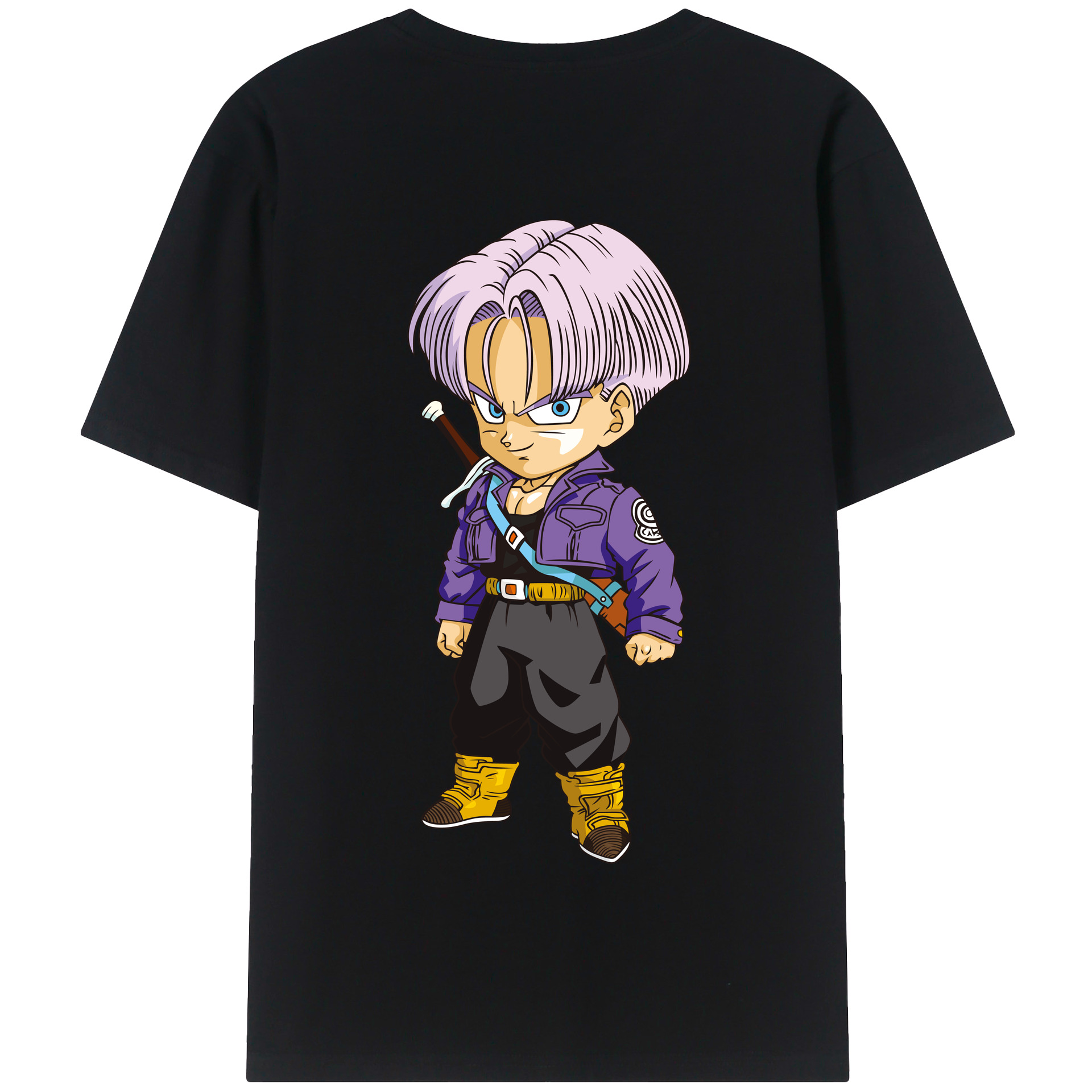 （画像用） ドラゴンボール トランクス（Torankusu）DRAGON BALL Trunks 綿100％半袖Tシャツ（背面プリント）