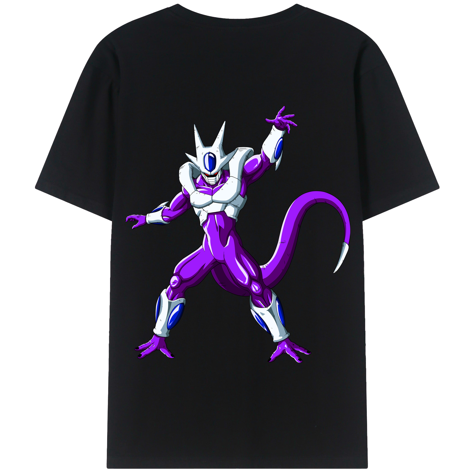 （画像用） ドラゴンボール クウラ DRAGON BALL Cooler Coora 綿100％半袖Tシャツ（背面プリント）