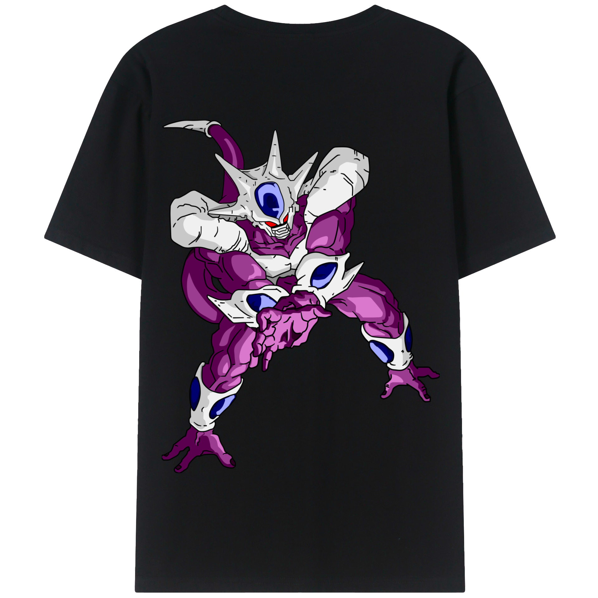 （画像用） ドラゴンボール クウラ DRAGON BALL Cooler Coora 綿100％半袖Tシャツ（背面プリント）