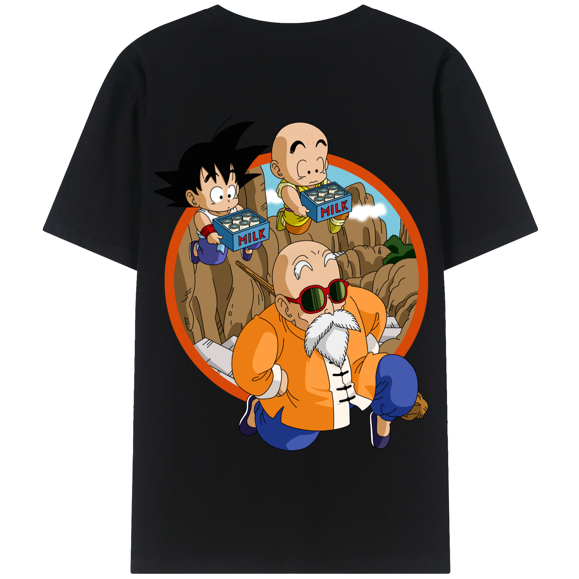 （画像用） ドラゴンボール 亀仙人（かめせんにん） DRAGON BALL Master Roshi Kame Sennin 綿100％半袖Tシャツ（背面プリント）